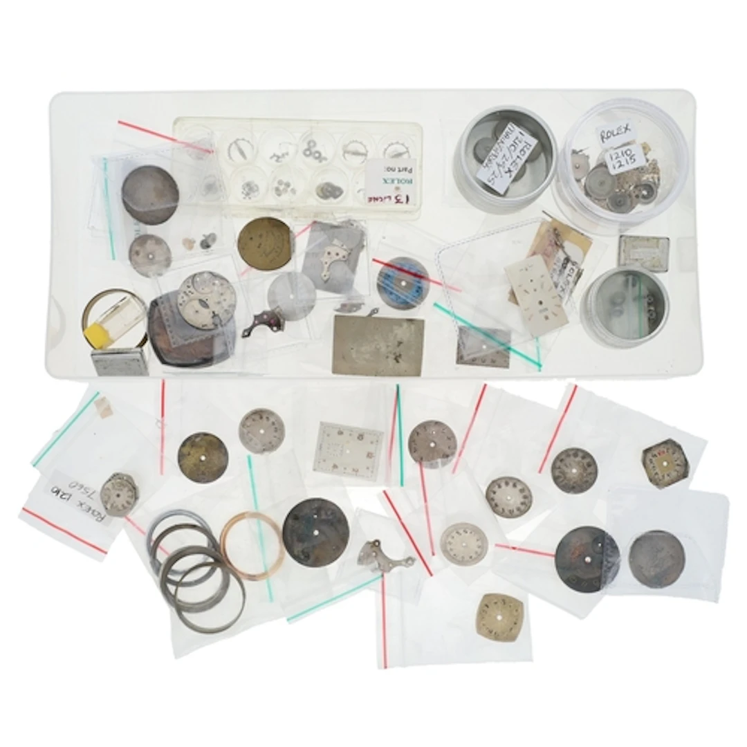 Rolex - quantity of assorted wristwatch parts to include dia...