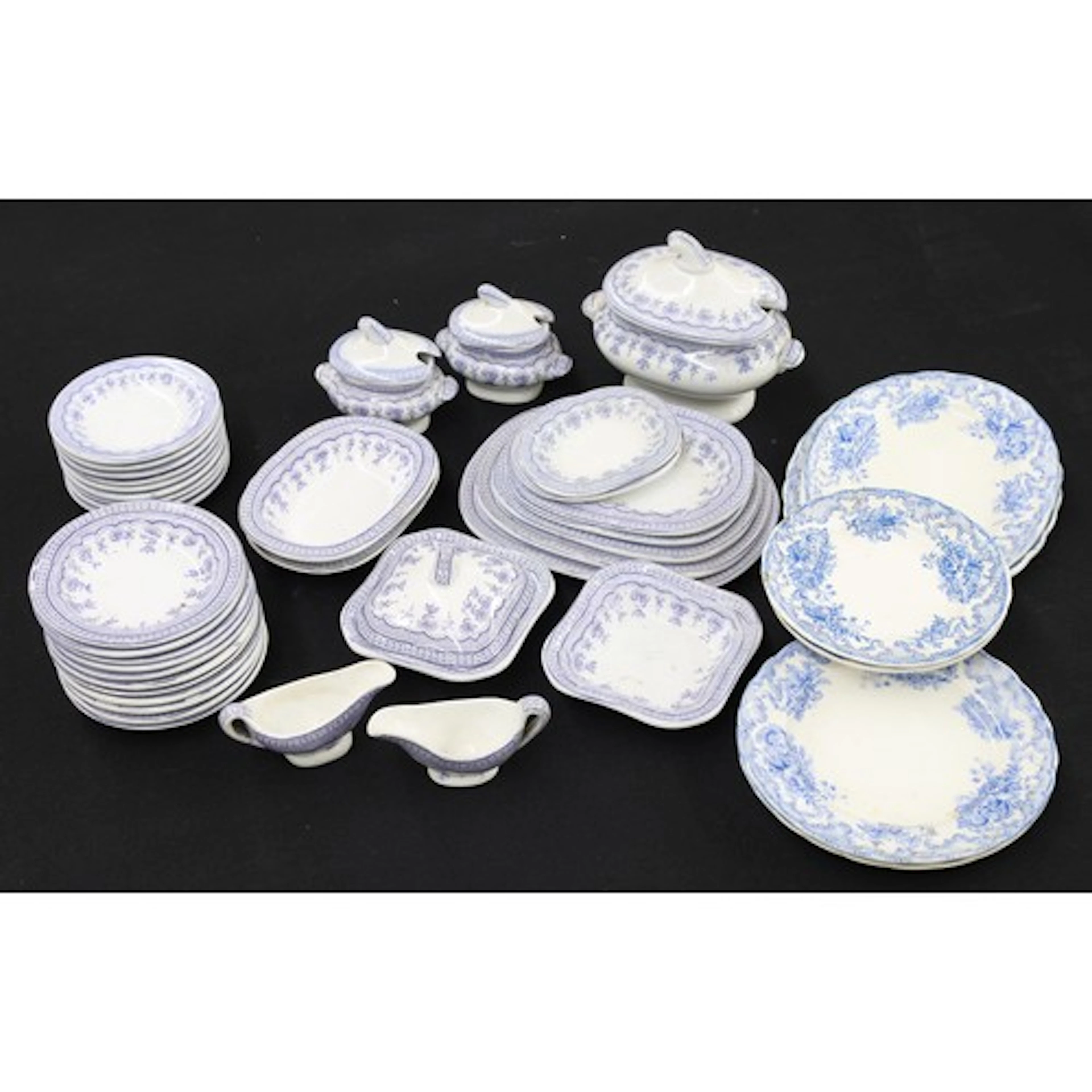 Copelands 19th century child's pottery dinner service; compr...