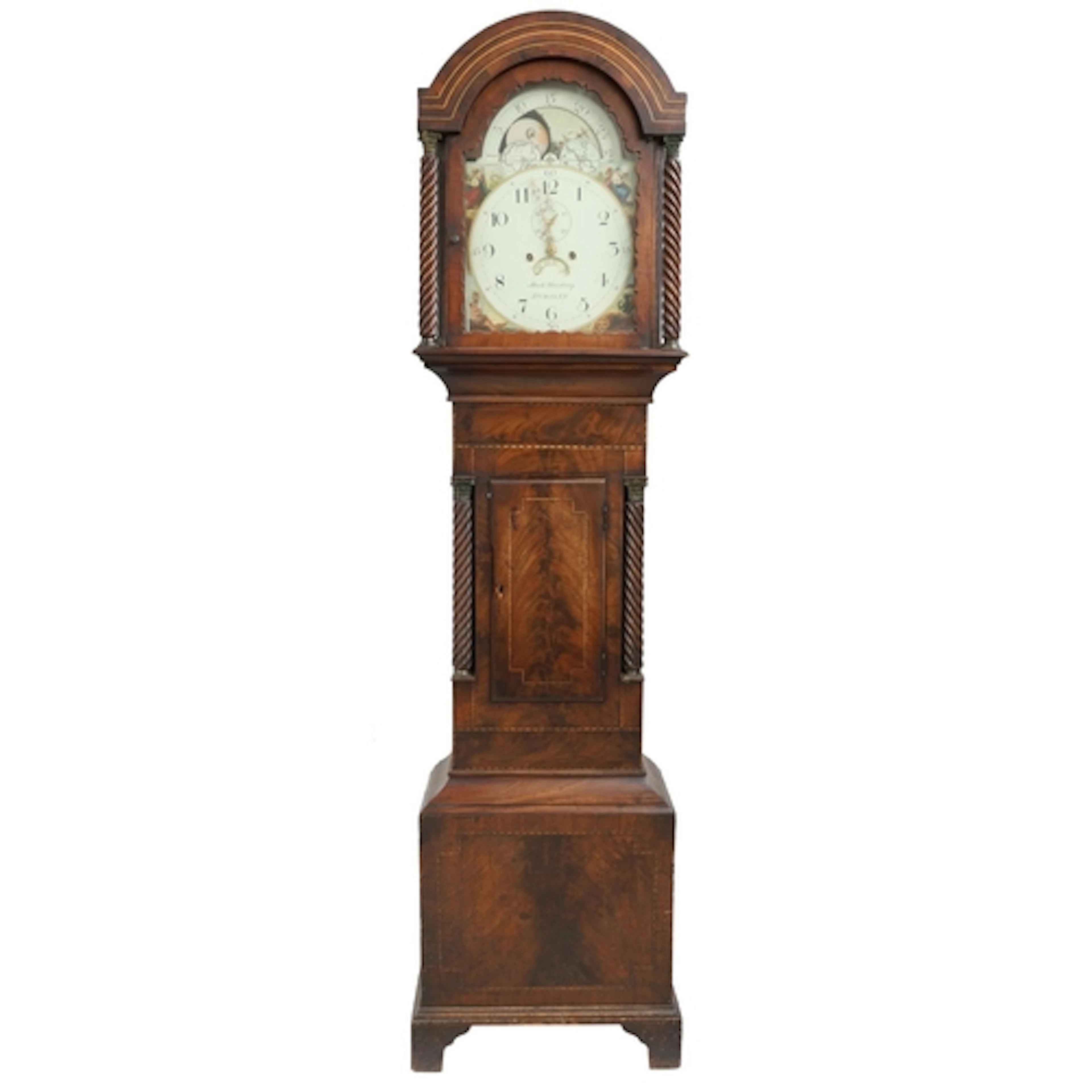 Early 19th century mahogany eight day longcase clock, the 13...