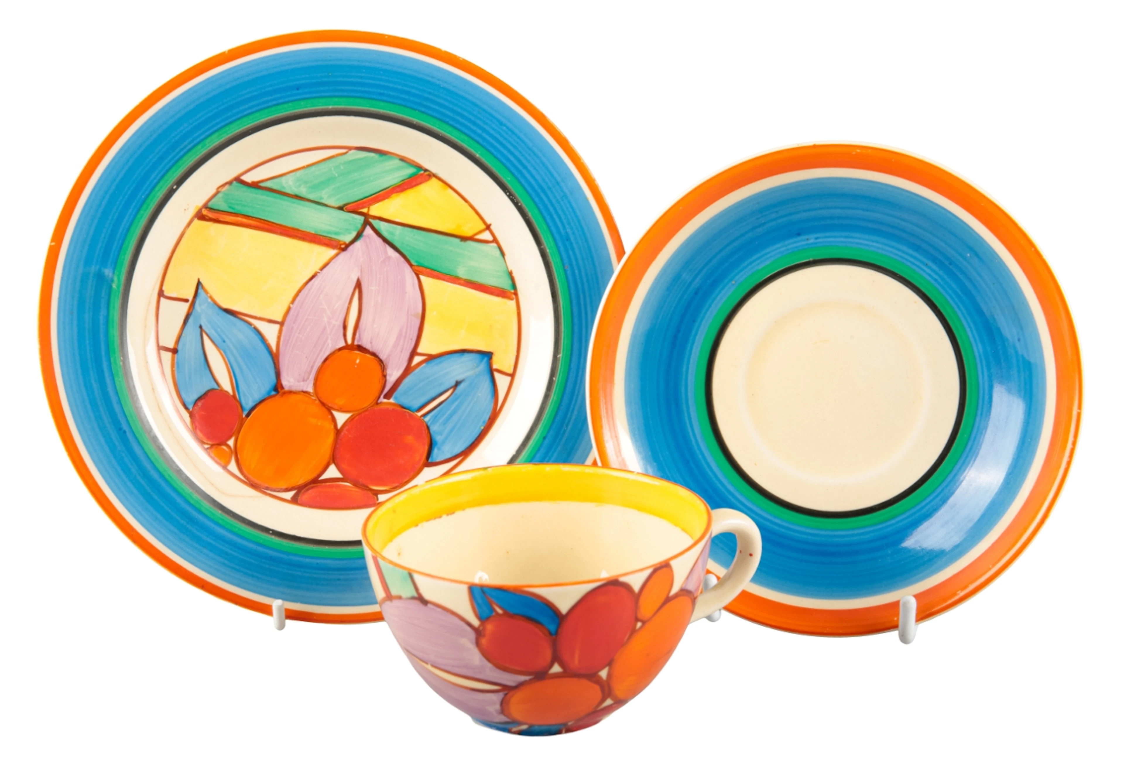 *CLARICE CLIFF (1899-1972) FOR NEWPORT POTTERY Three pieces of 'Berries'