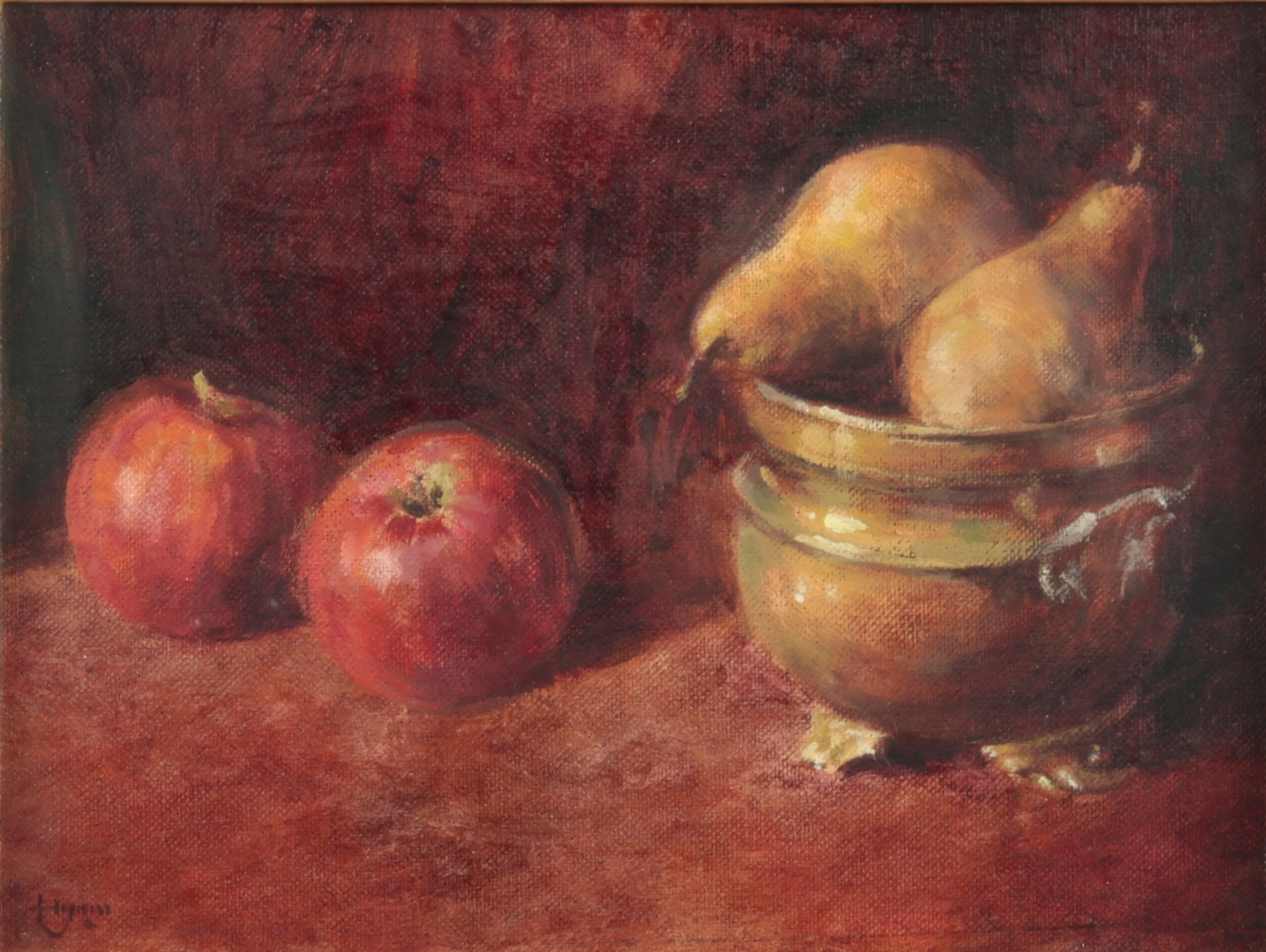 *MICHAEL HYAM (B.1958) Still life with apples and pears