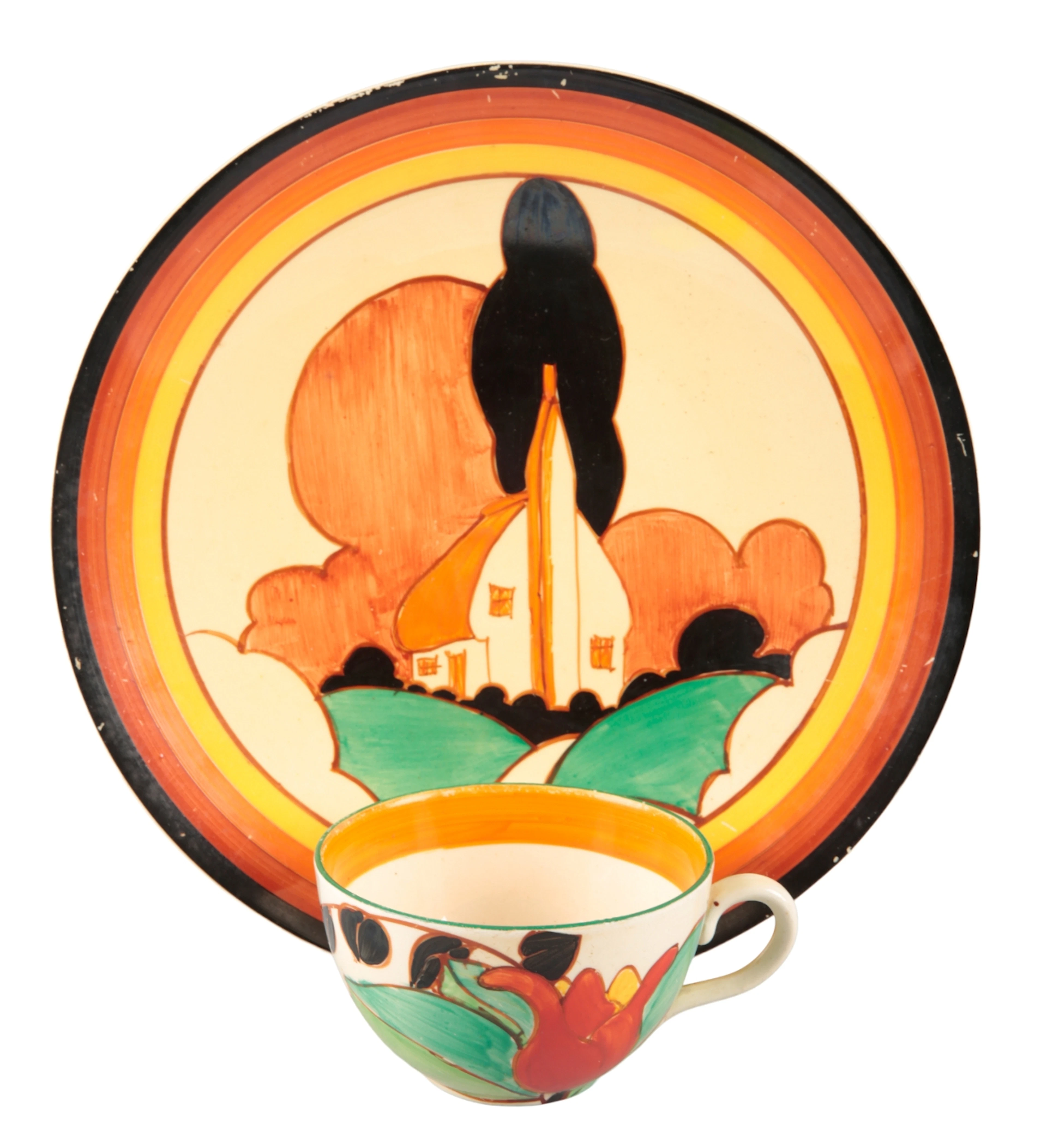 *CLARICE CLIFF (1899-1972) FOR NEWPORT POTTERY A 'Farmhouse' plate