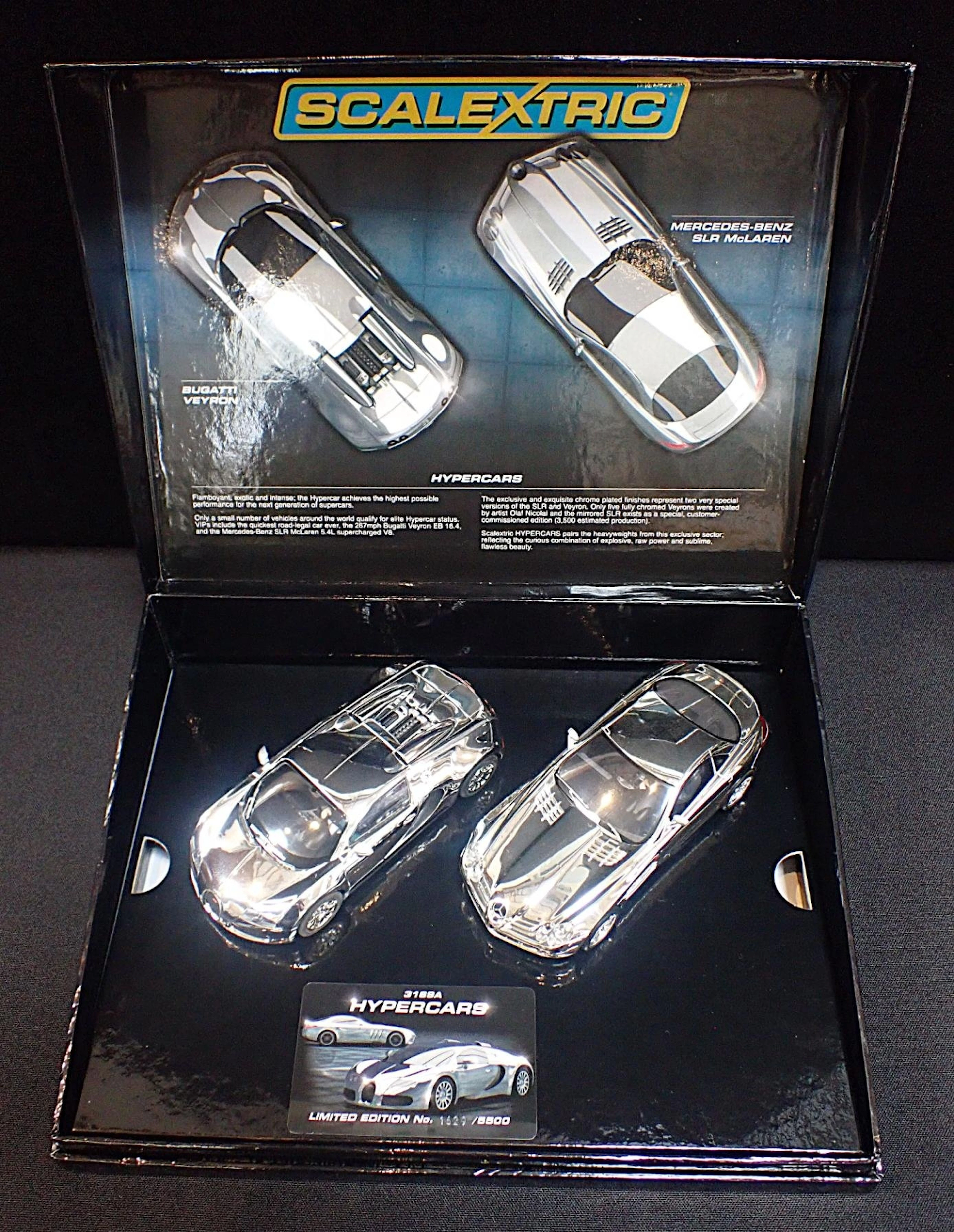 SCALEXTRIC 'HYPERCARS' FULLY CHROMED TWIN SET