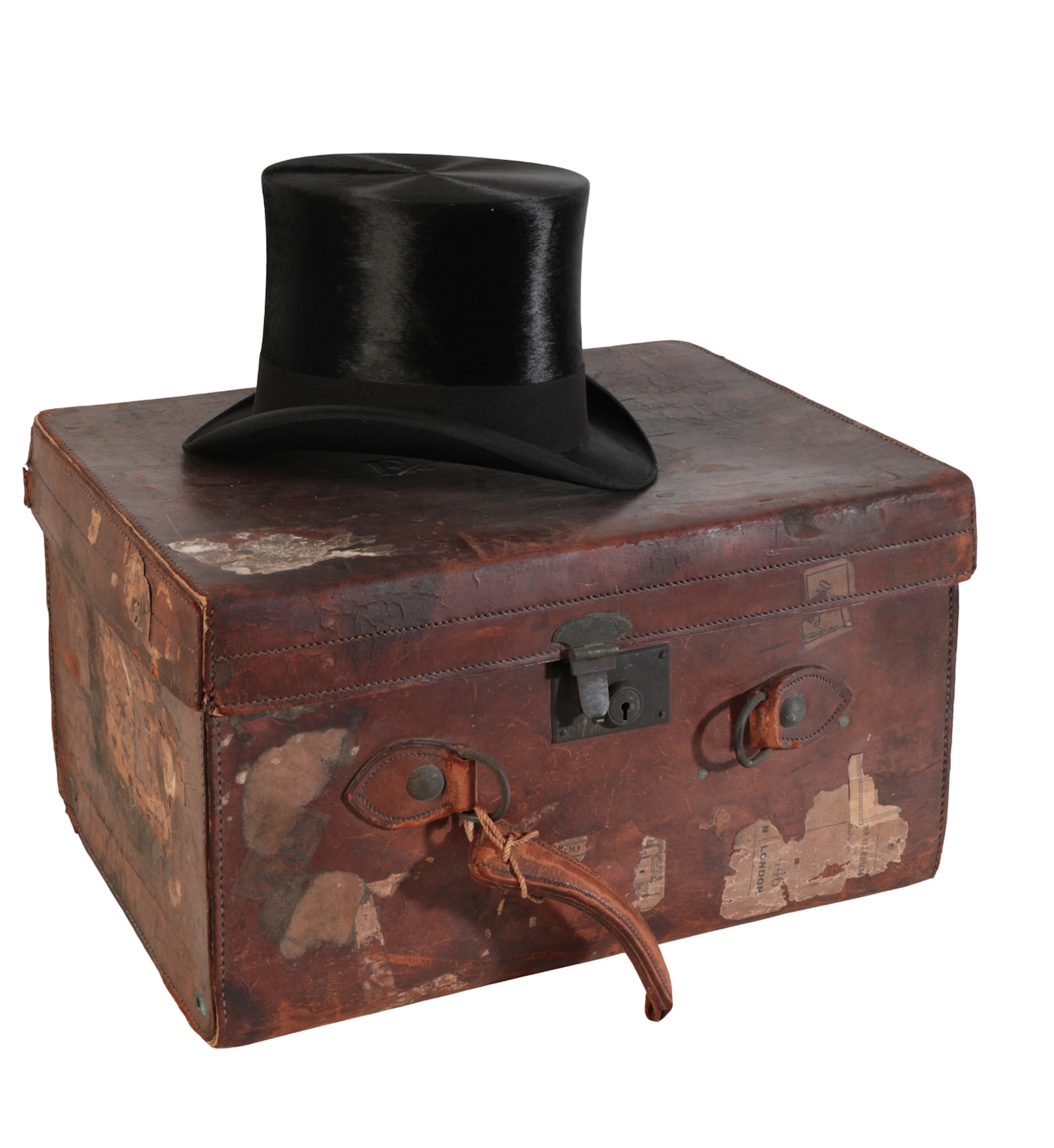 J. HALL, REGENT STREET, LONDON: A BLACK SILK TOP HAT