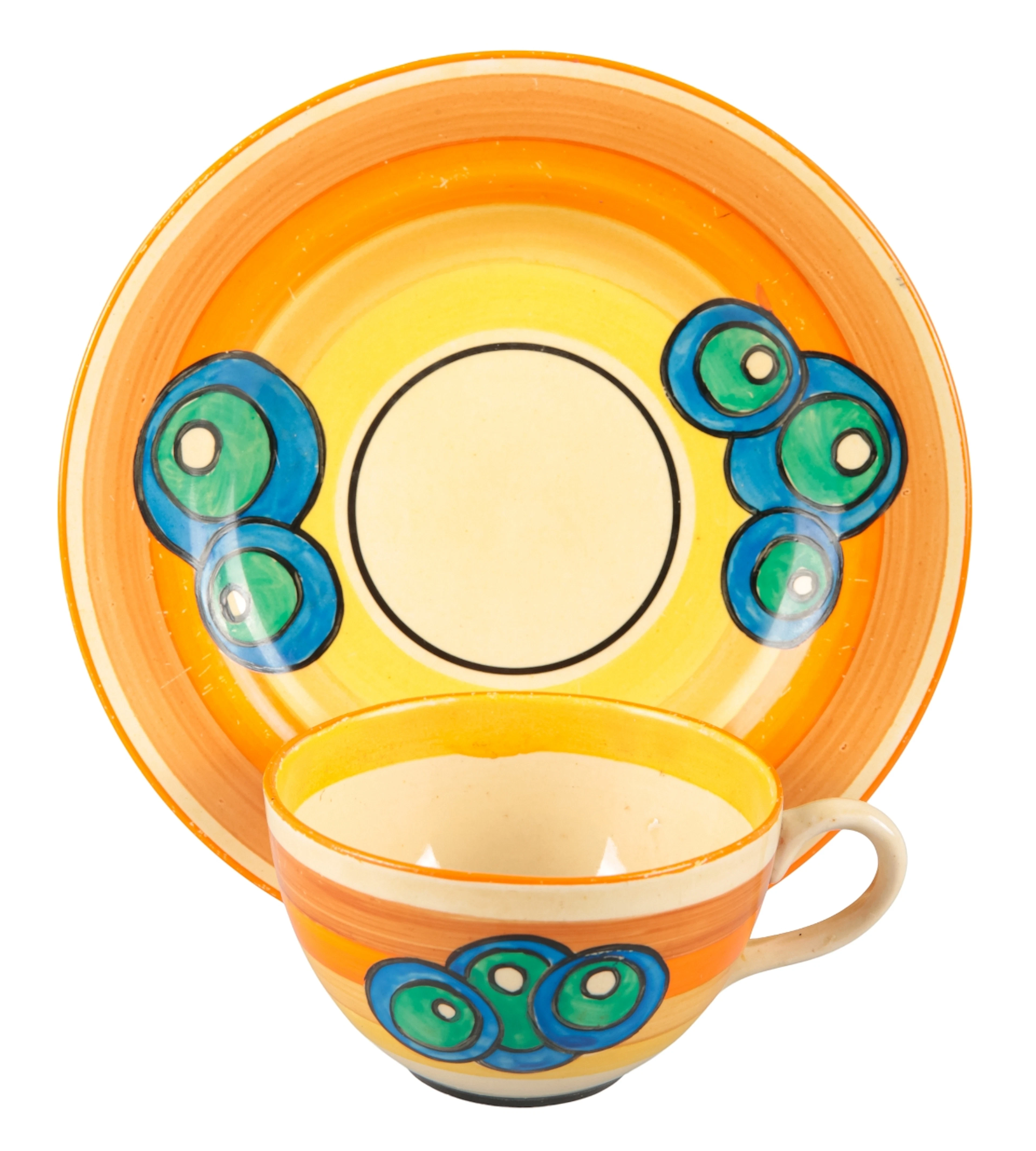 *CLARICE CLIFF (1899-1972) FOR WILKINSON LTD A rare 'Bowling' small plate