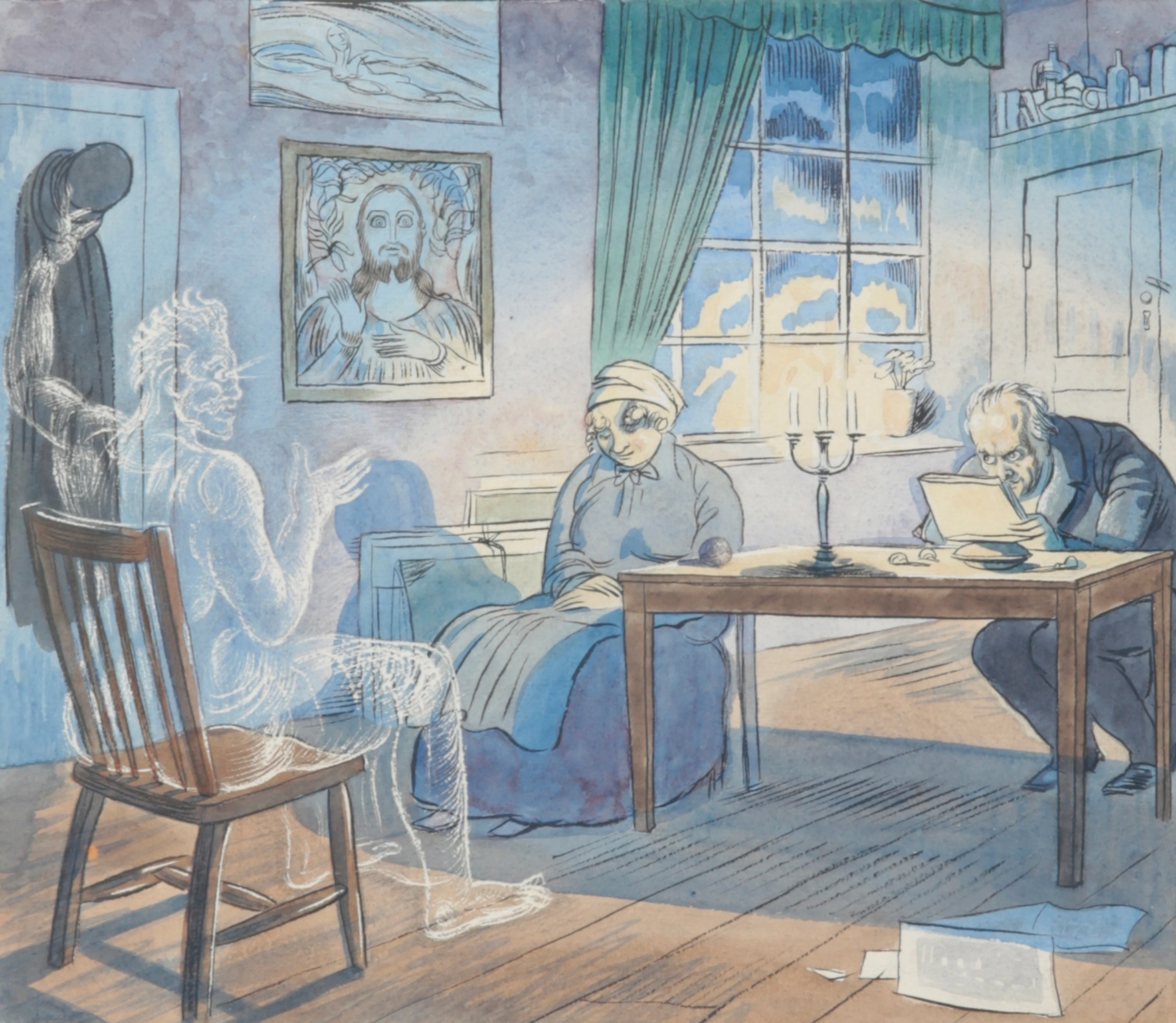 *DOUGLAS PERCY BLISS (1900-1984) 'Distinguished Visitor at No. 3 Fountain