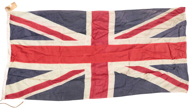 A LINEN UNION JACK FLAG BY 'EXCELSIOR'