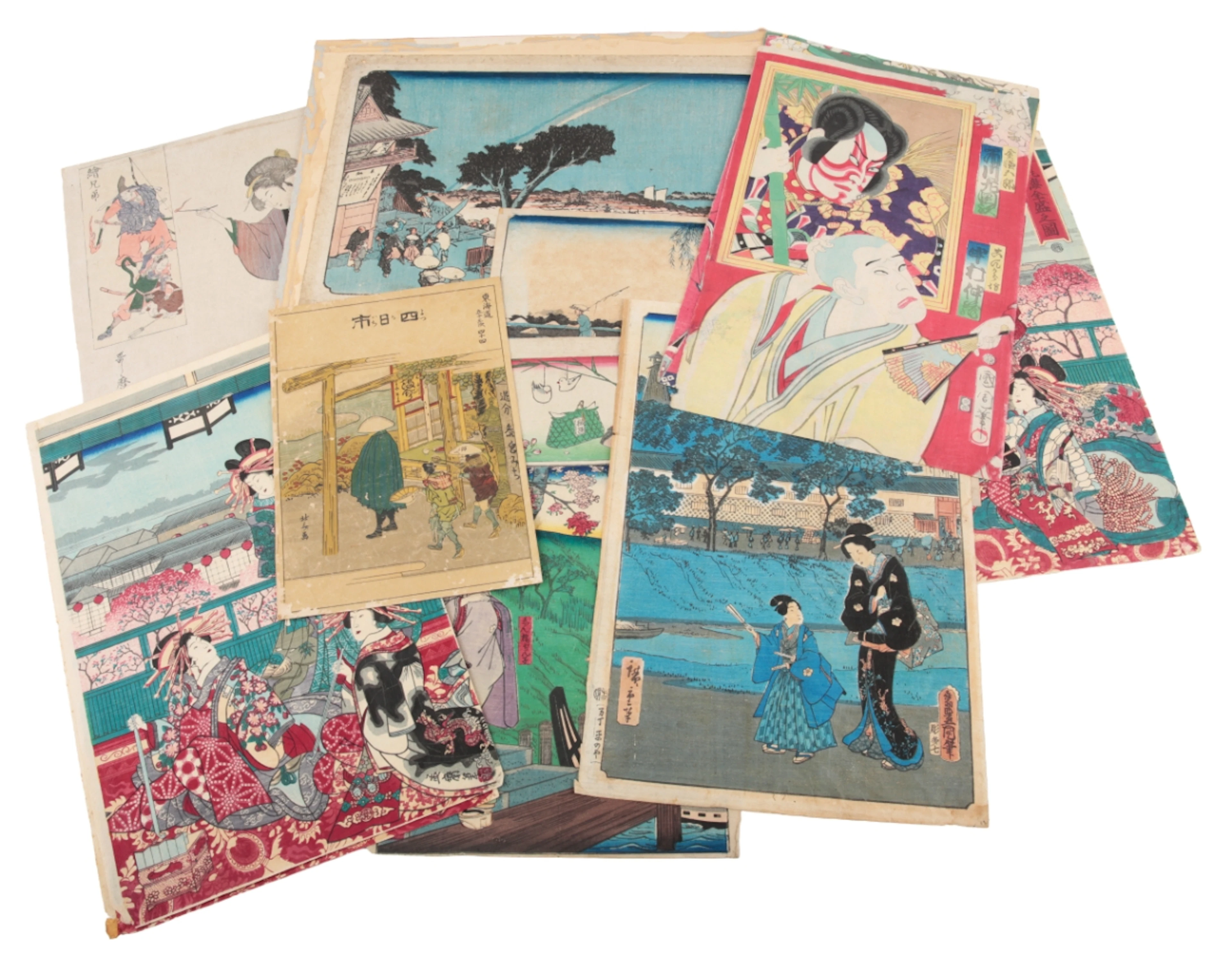 JAPANESE SCHOOL, 19TH CENTURY A large collection of ukiyo-e woodblock prints