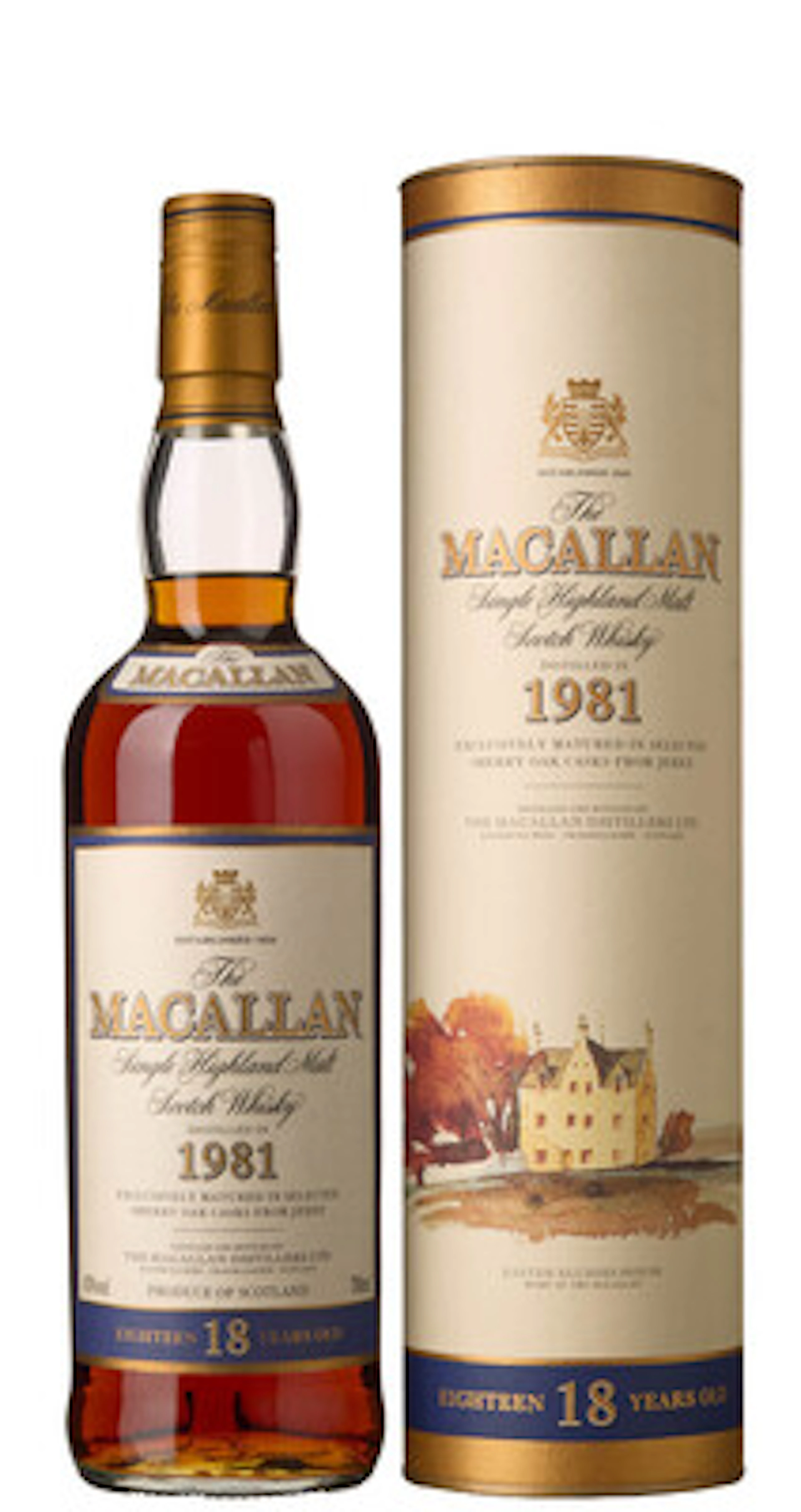 1 x The Macallan Single Highland Malt Scotch Whisky 1981 Sherry Oak