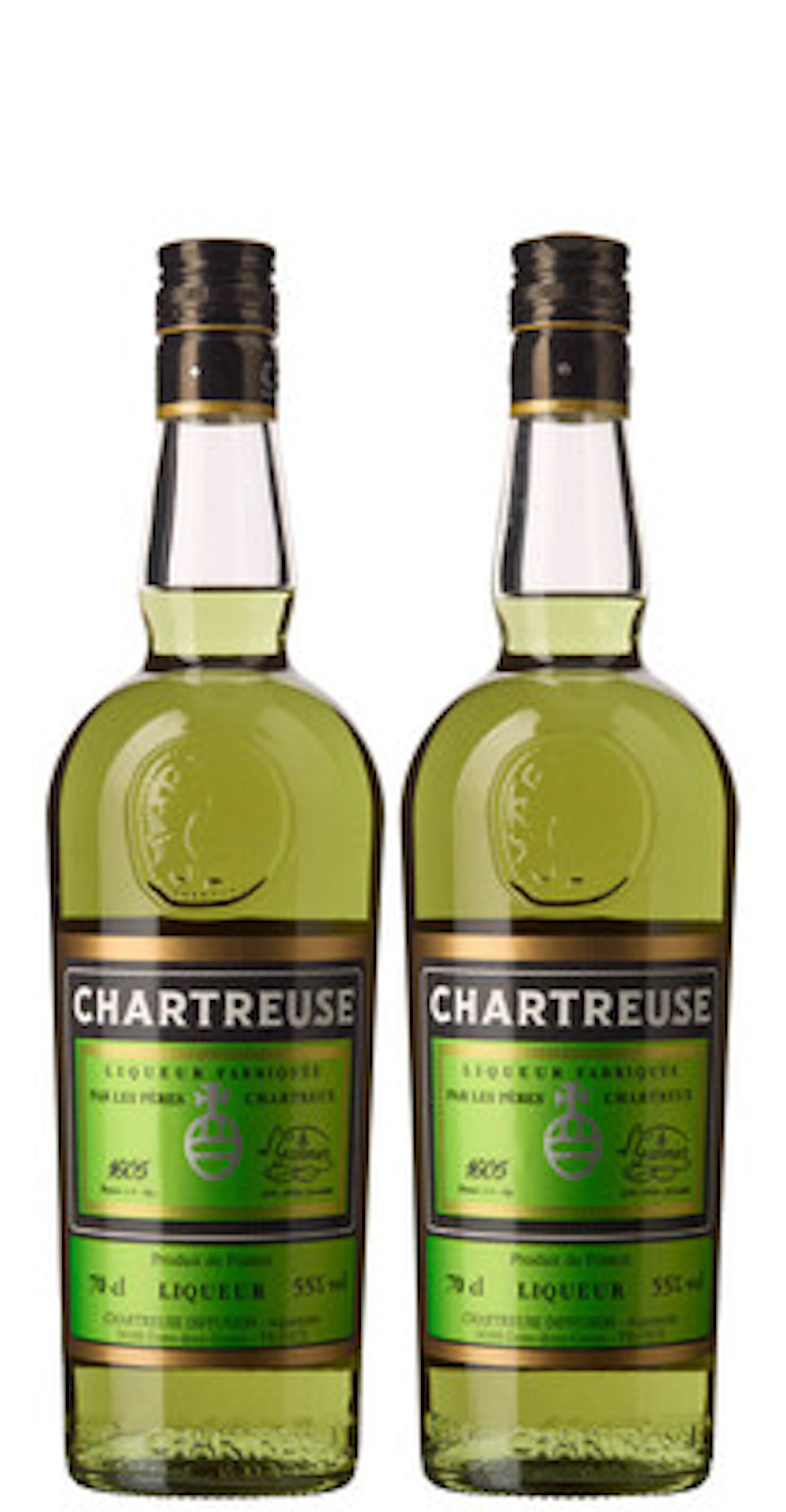 2 x Peres Chartreux Liqueur Chartreuse Verte Mise 2025