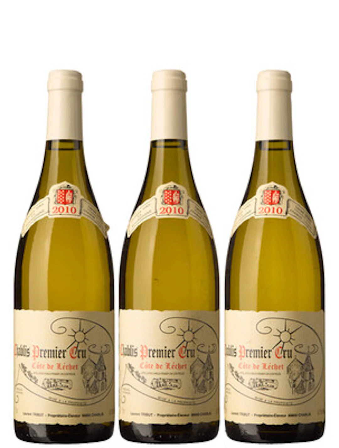 3 x Chablis 1er Cru Cote de Lechet 2010, Laurent Tribut
