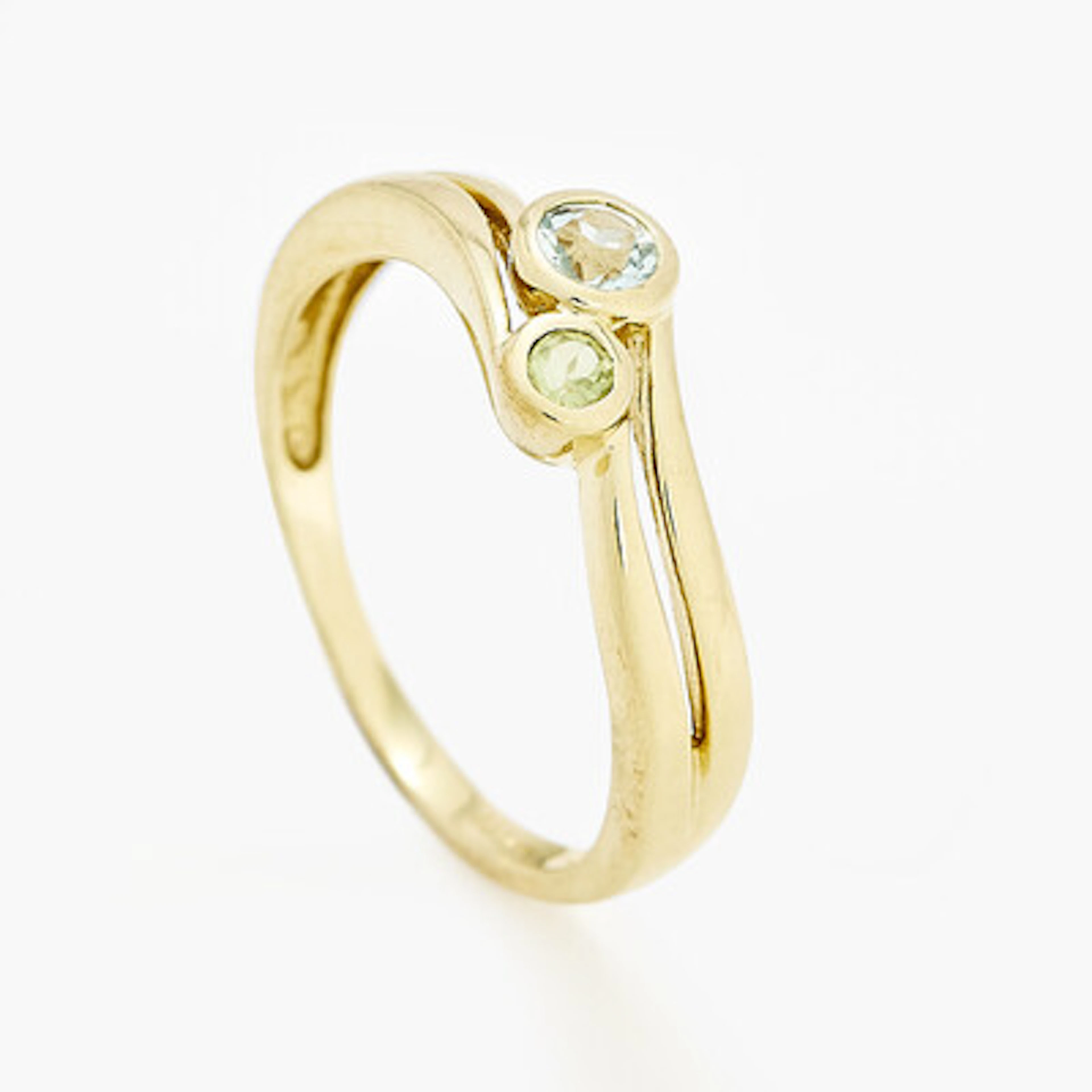 Ring med topas og peridot