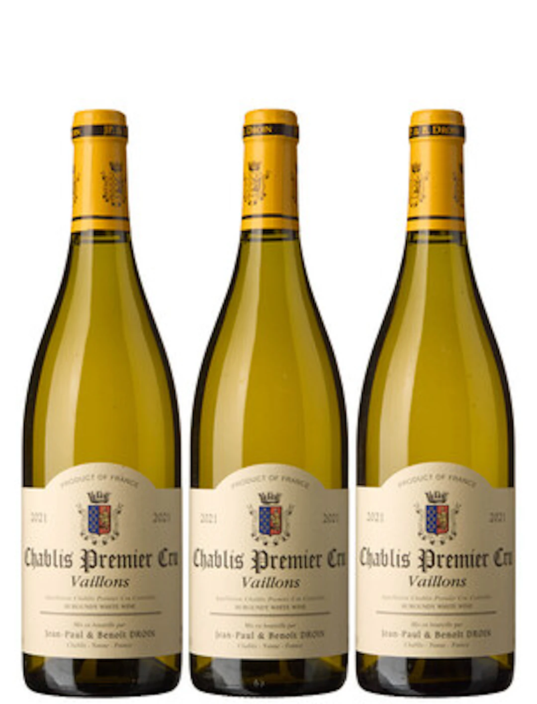 3 x Chablis 1er Cru Vaillons 2021, Jean-Paul & Benoit Droin