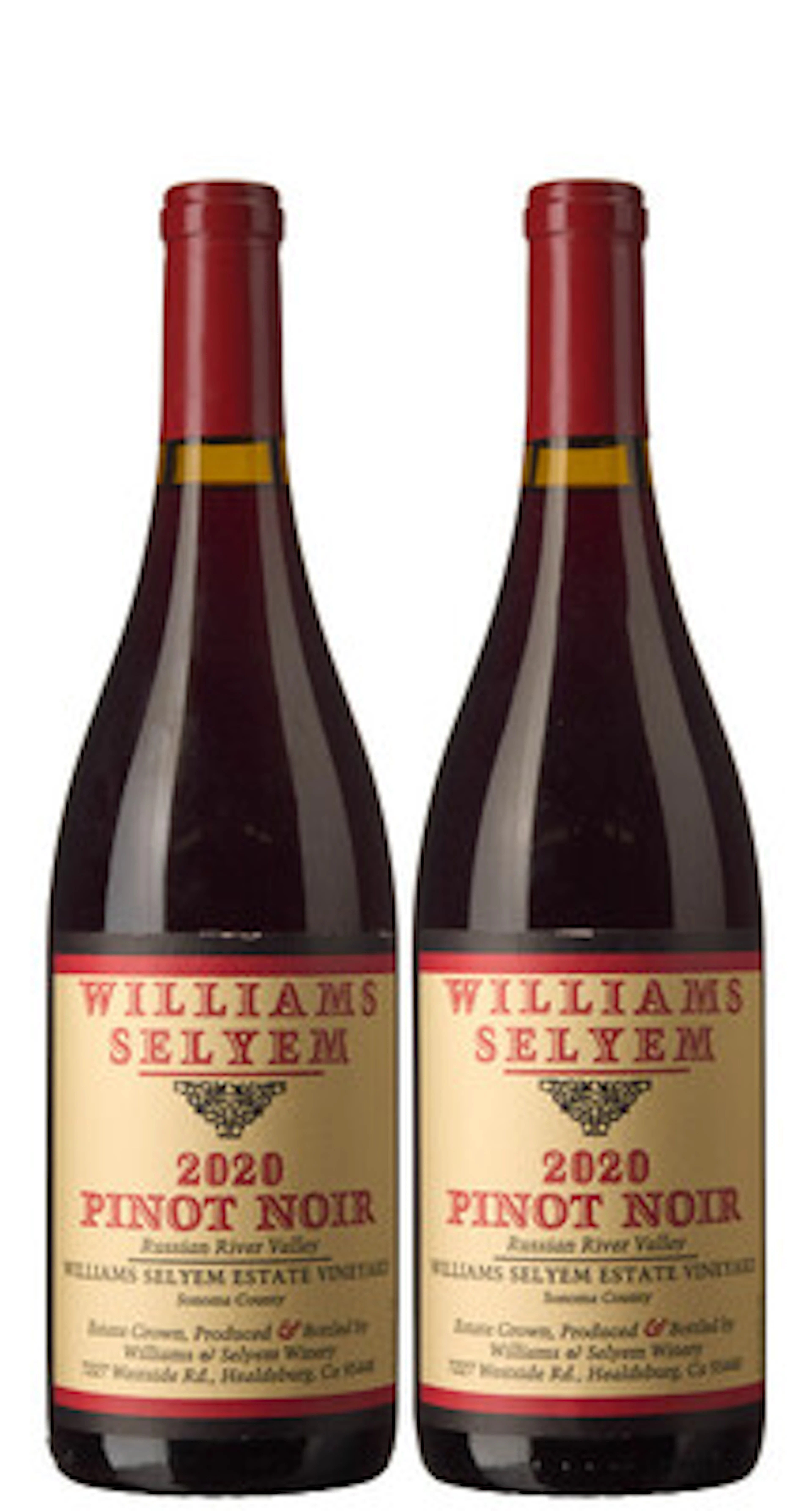 2 x Russian River Valley Pinot Noir Williams Selyem Estate Vineyard