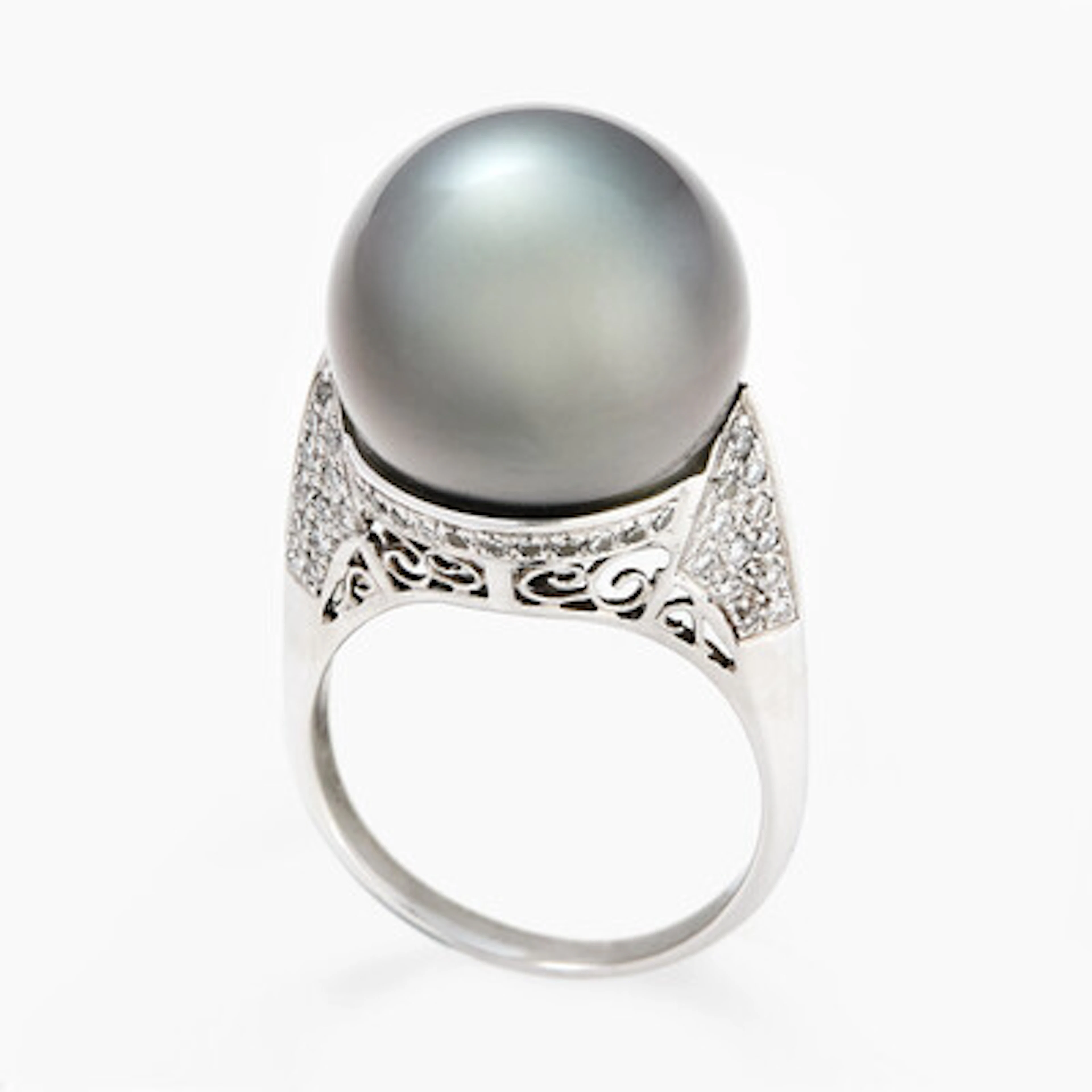 Ring med Tahiti kulturperle