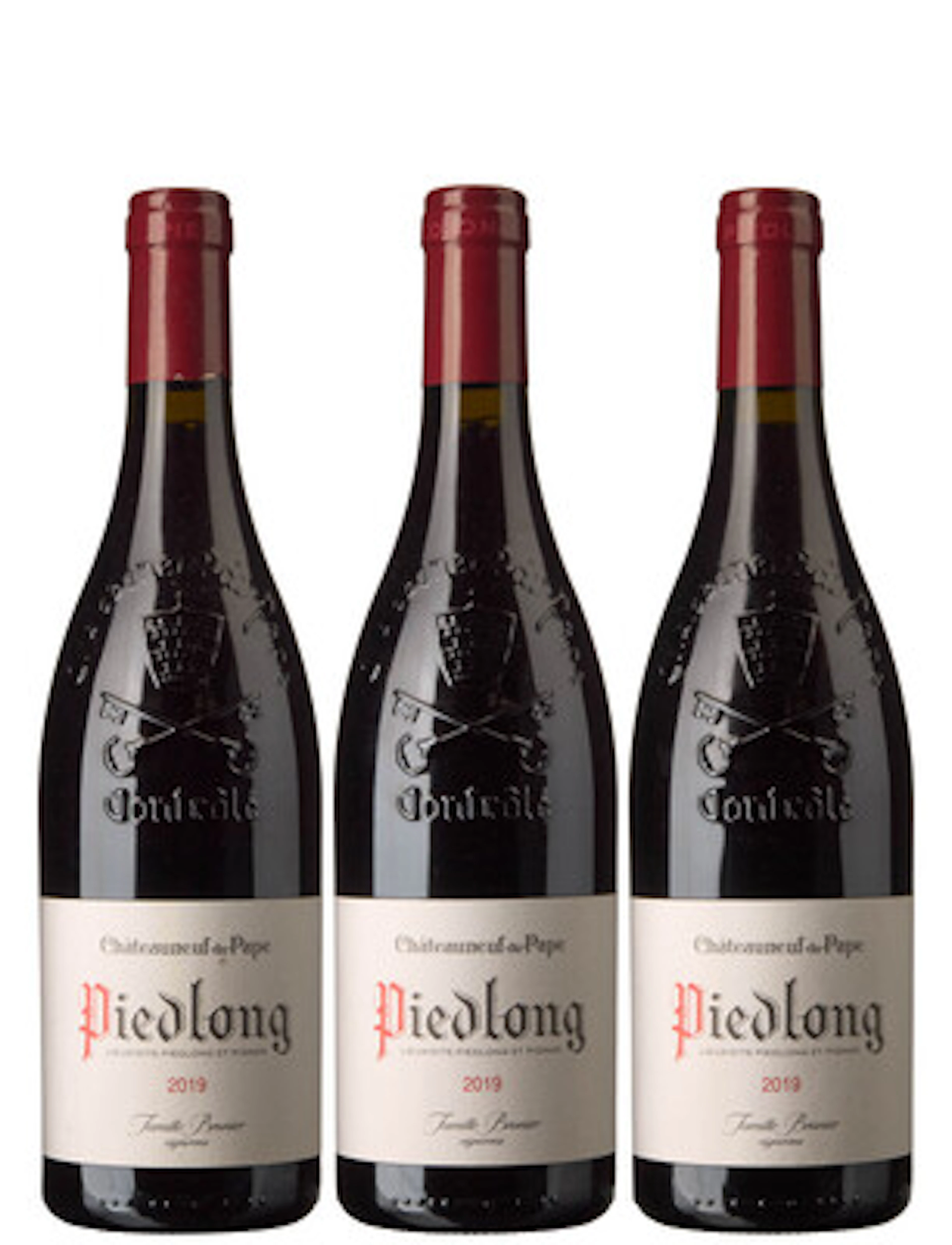 3 x Chateauneuf-du-Pape Piedlong 2019, Famille Brunier
