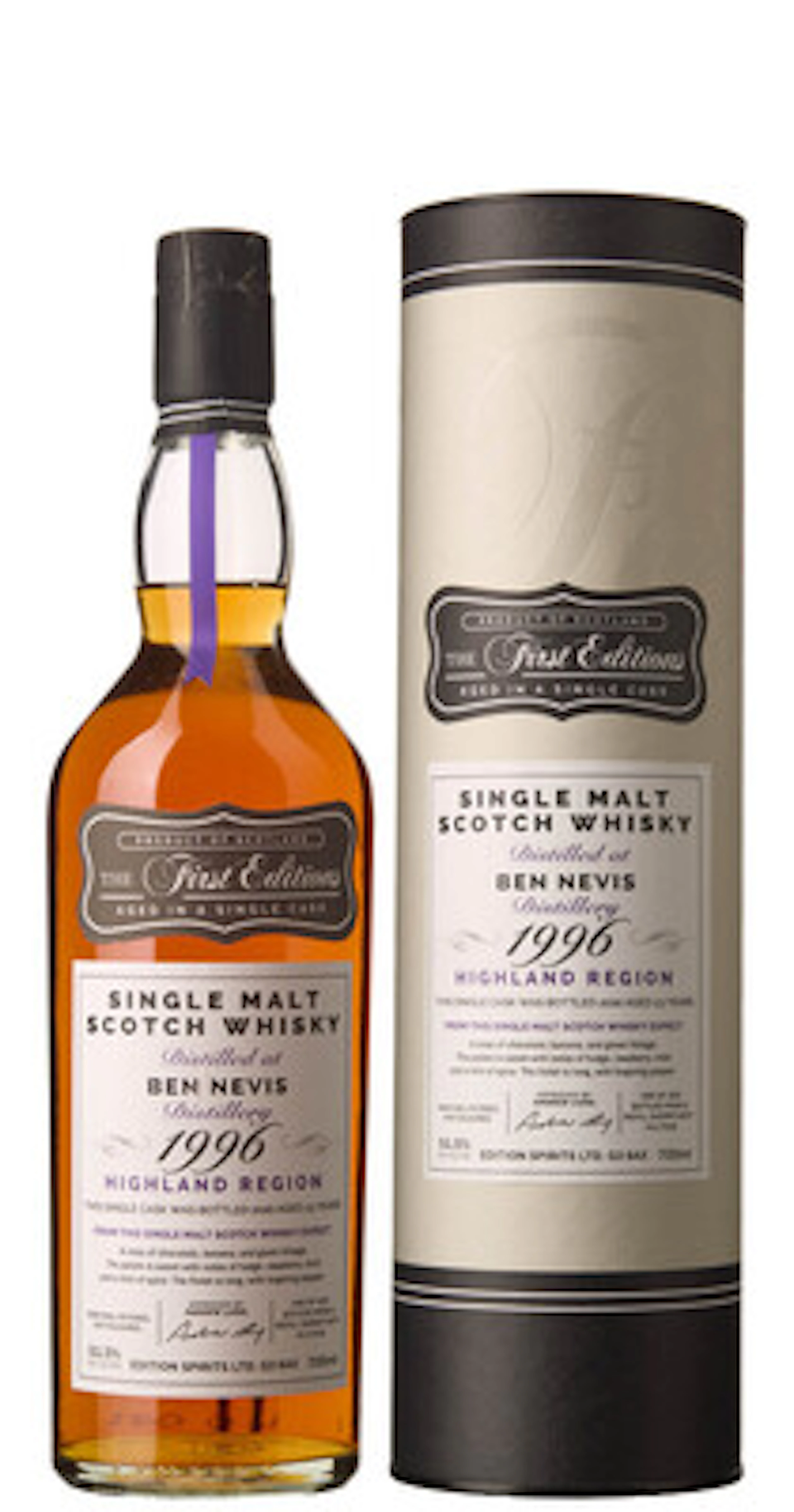 1 x Ben Nevis Single Malt Scotch Whisky Edition Spirits 1996 Bottled