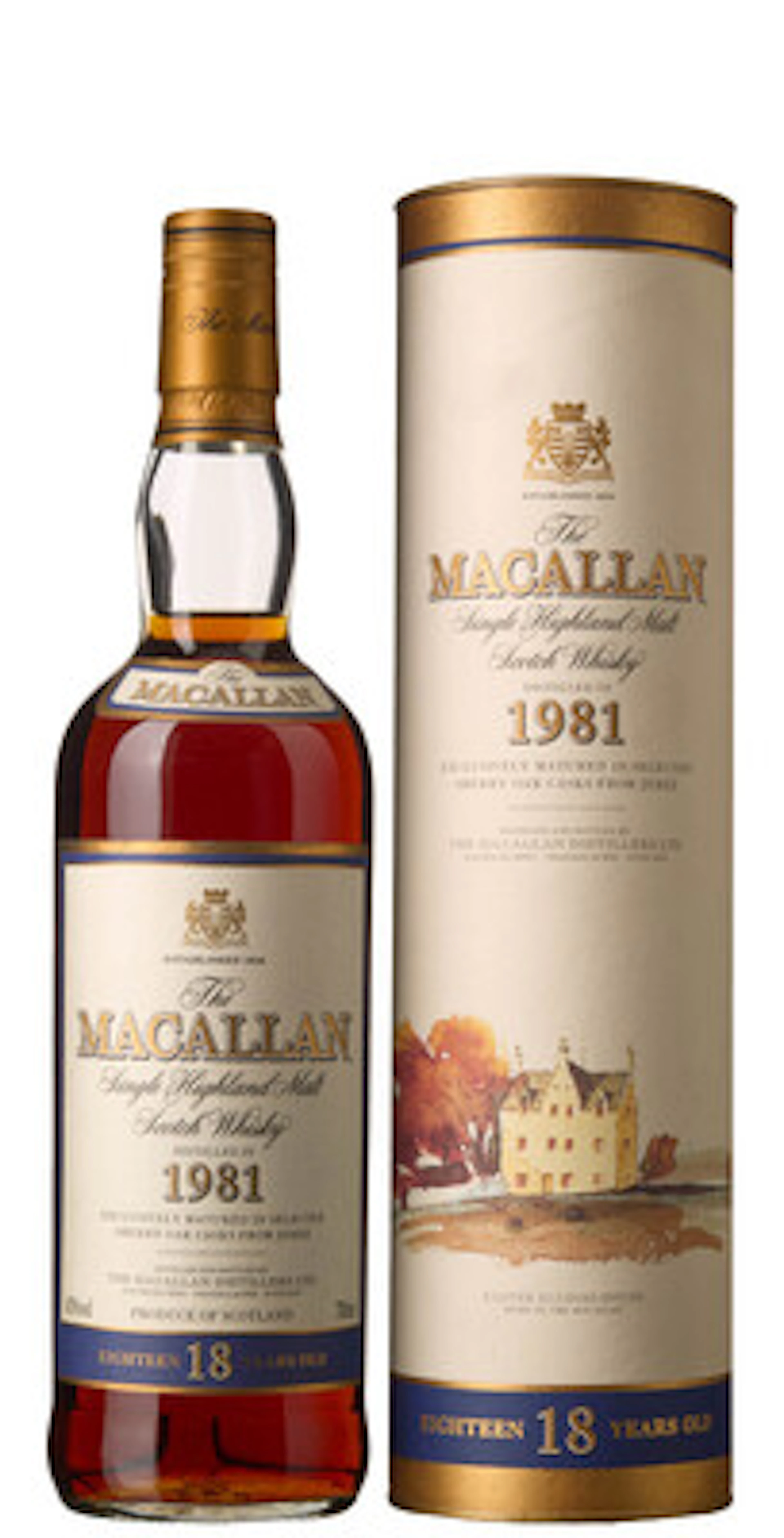 1 x The Macallan Single Highland Malt Scotch Whisky 1981 Sherry Oak