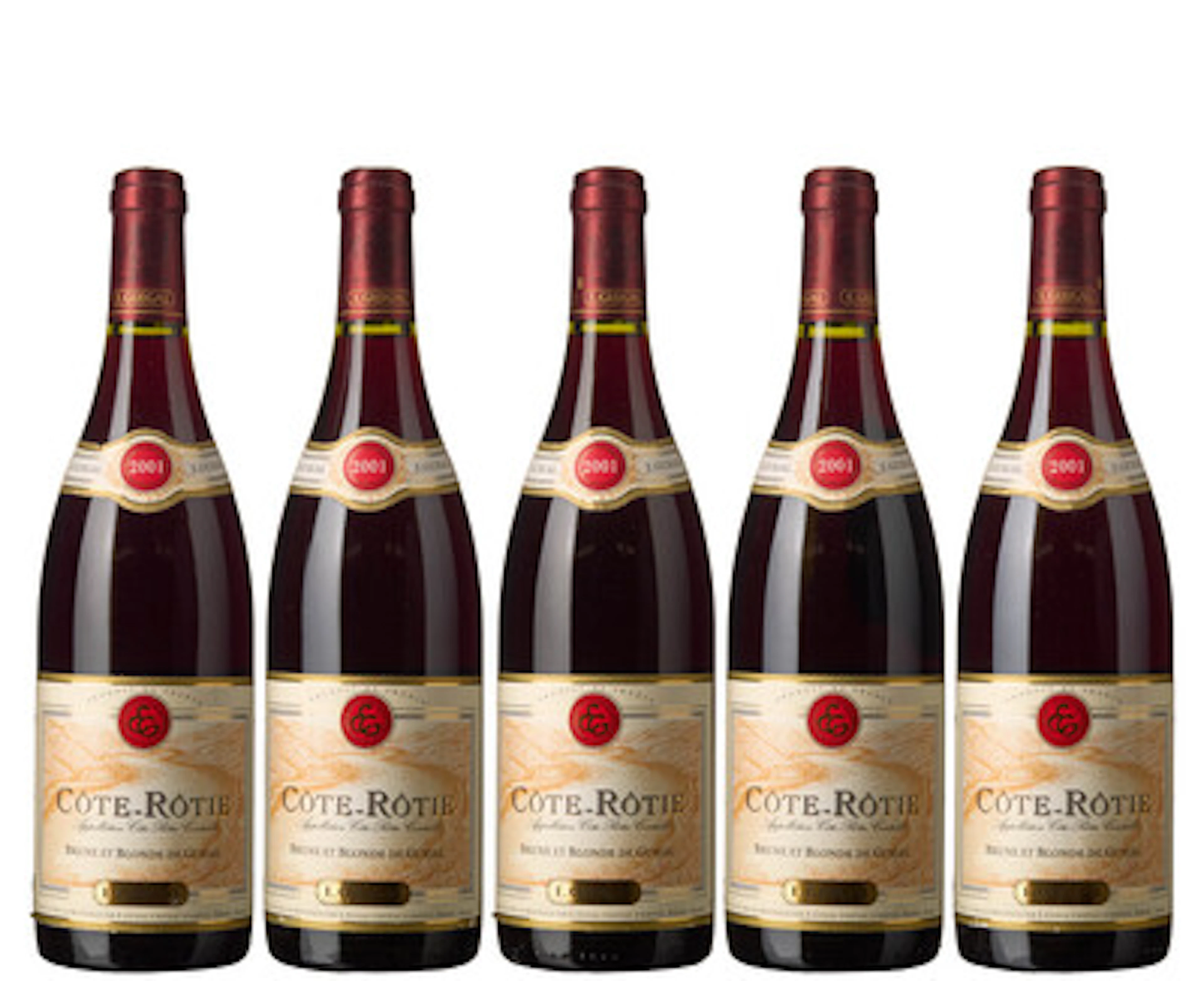 5 x Cote-Rotie Brune et Blonde de Guigal 2001, E. Guigal