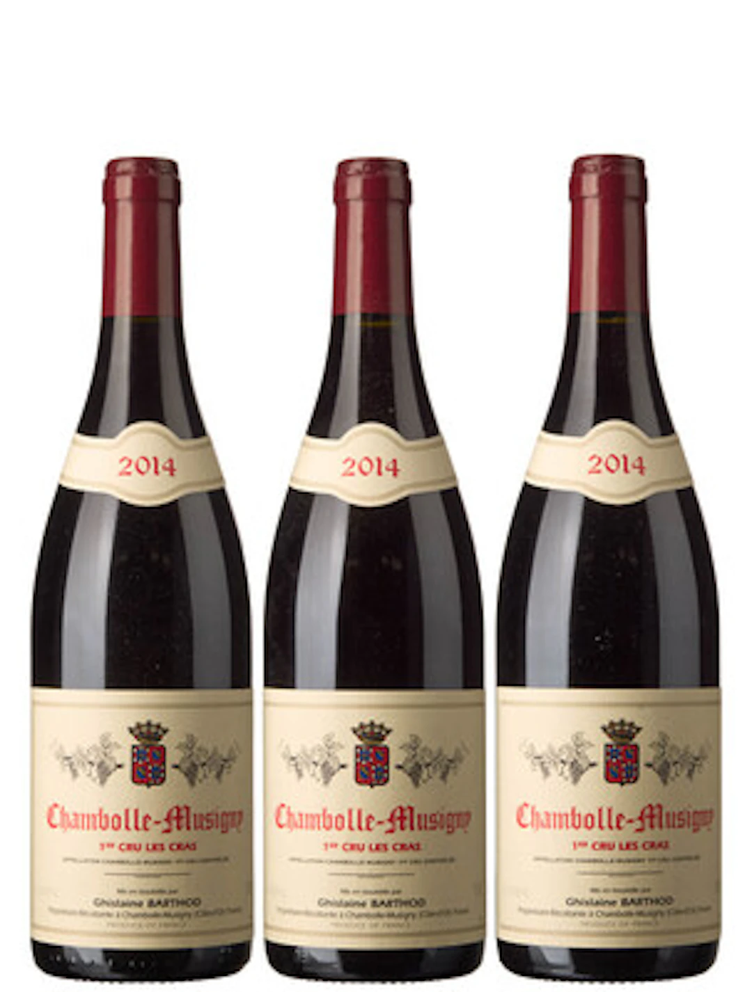 3 x Chambolle-Musigny 1er Cru Les Cras 2014, Ghislaine Barthod