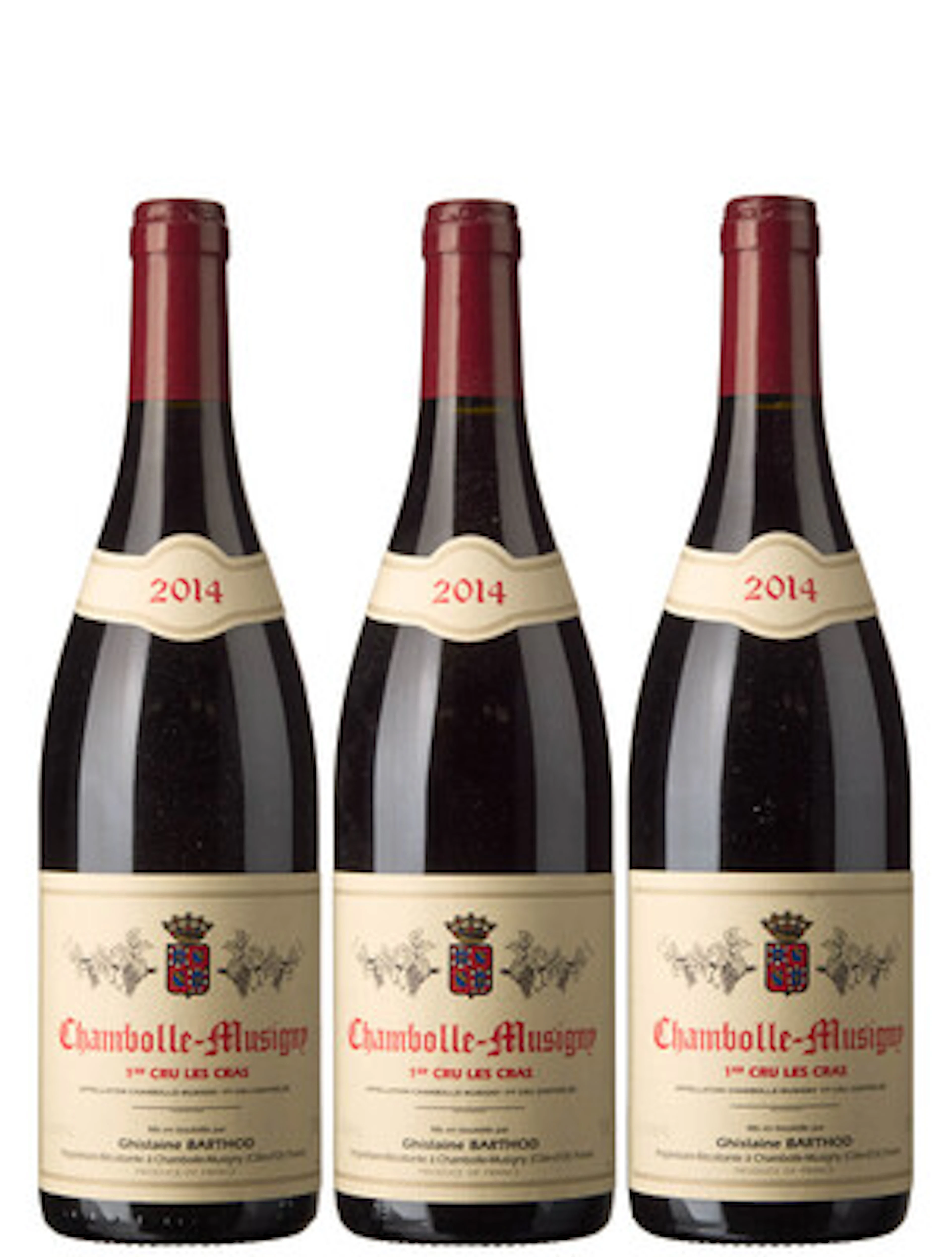 3 x Chambolle-Musigny 1er Cru Les Cras 2014, Ghislaine Barthod