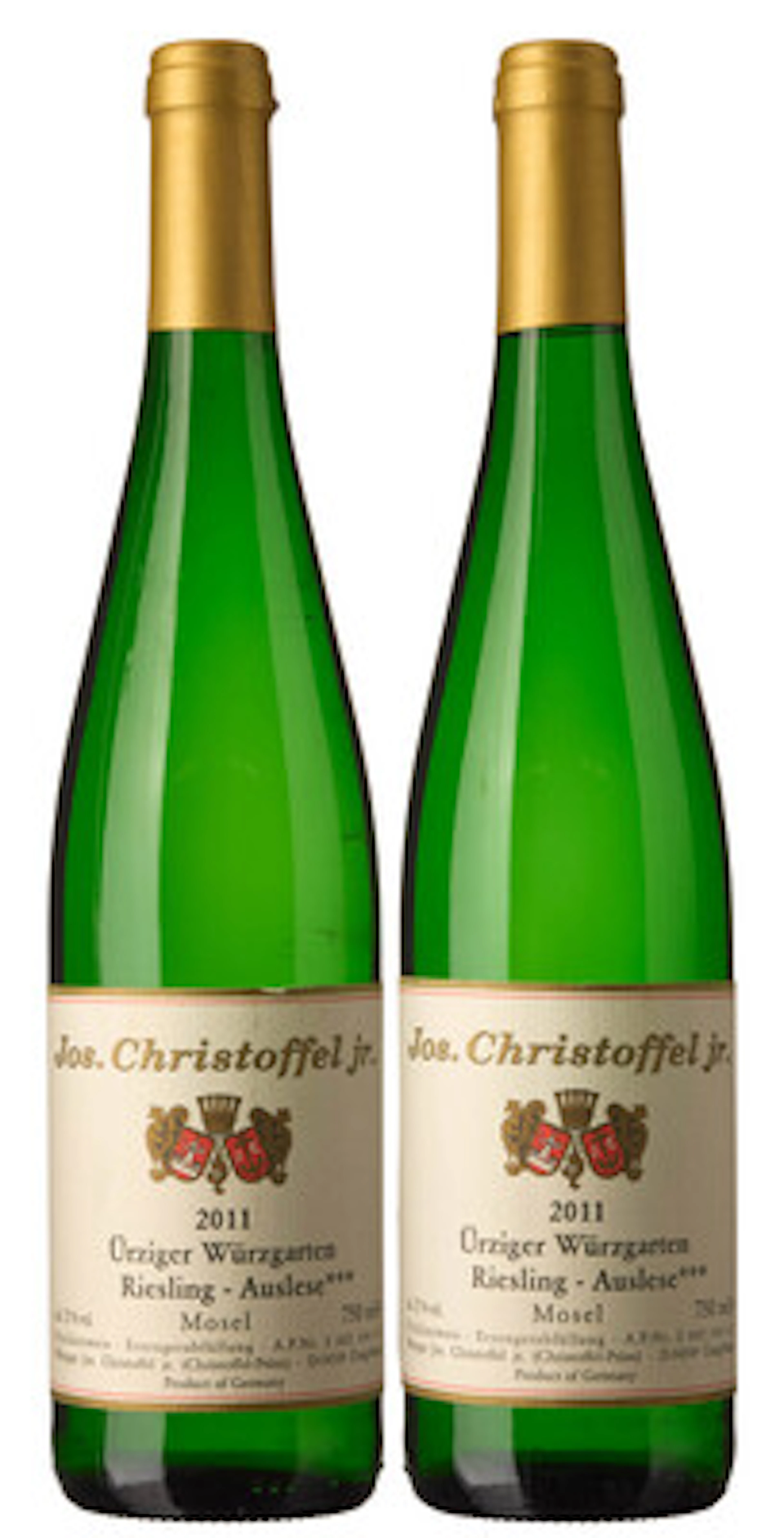 2 x Ürziger Würzgarten Riesling Auslese*** GK 2011, Jos. Christoffel jr.