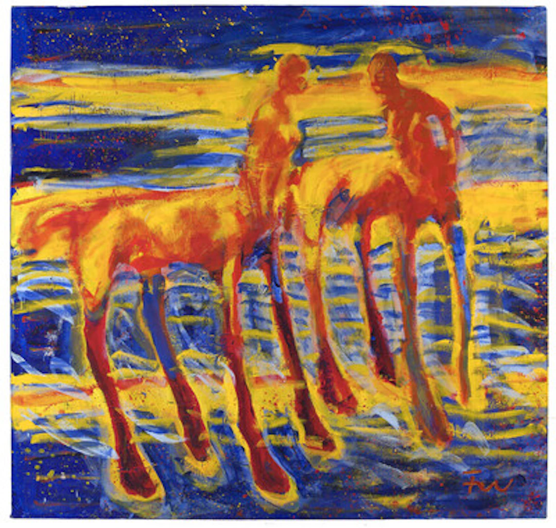"Arcadia" 1997 Olje på lerret, 210 x 220 cm Signert nede til høyre: FW