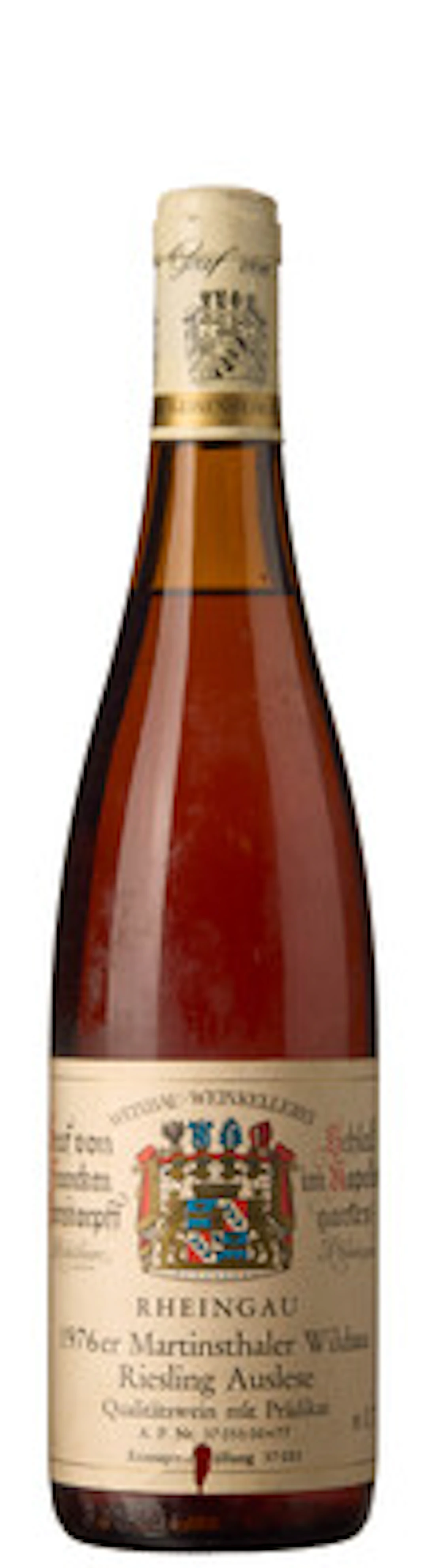 1 x Martinsthaler Wildsau Riesling Auslese 1976, Graf von Francken Sierstorpff