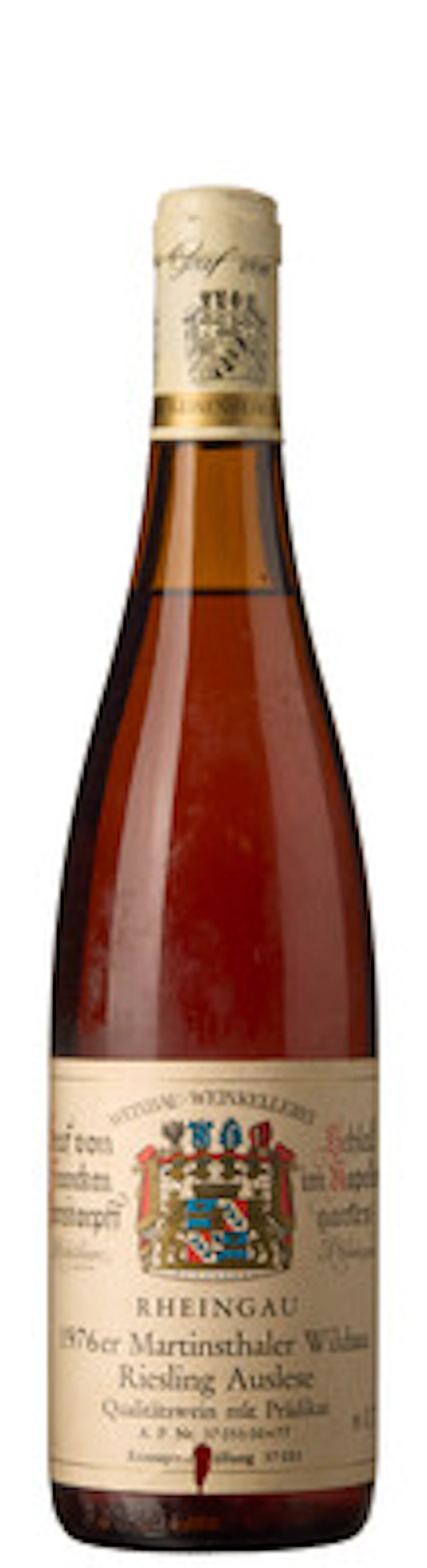 1 x Martinsthaler Wildsau Riesling Auslese 1976, Graf von Francken Sierstorpff