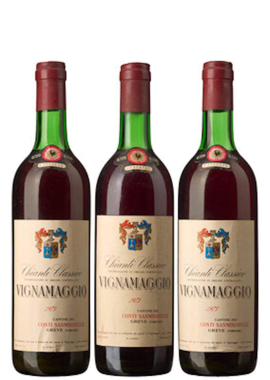 3 x Chianti Classico Vignamaggio 1973, Conti Sanminiatelli