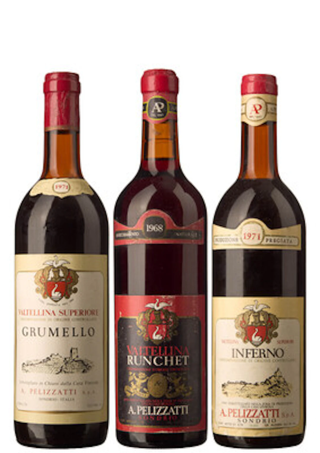 3 x Miks A. Pelizzatti Valtellina (Runchet '68, Inferno '71, Grumello '71)