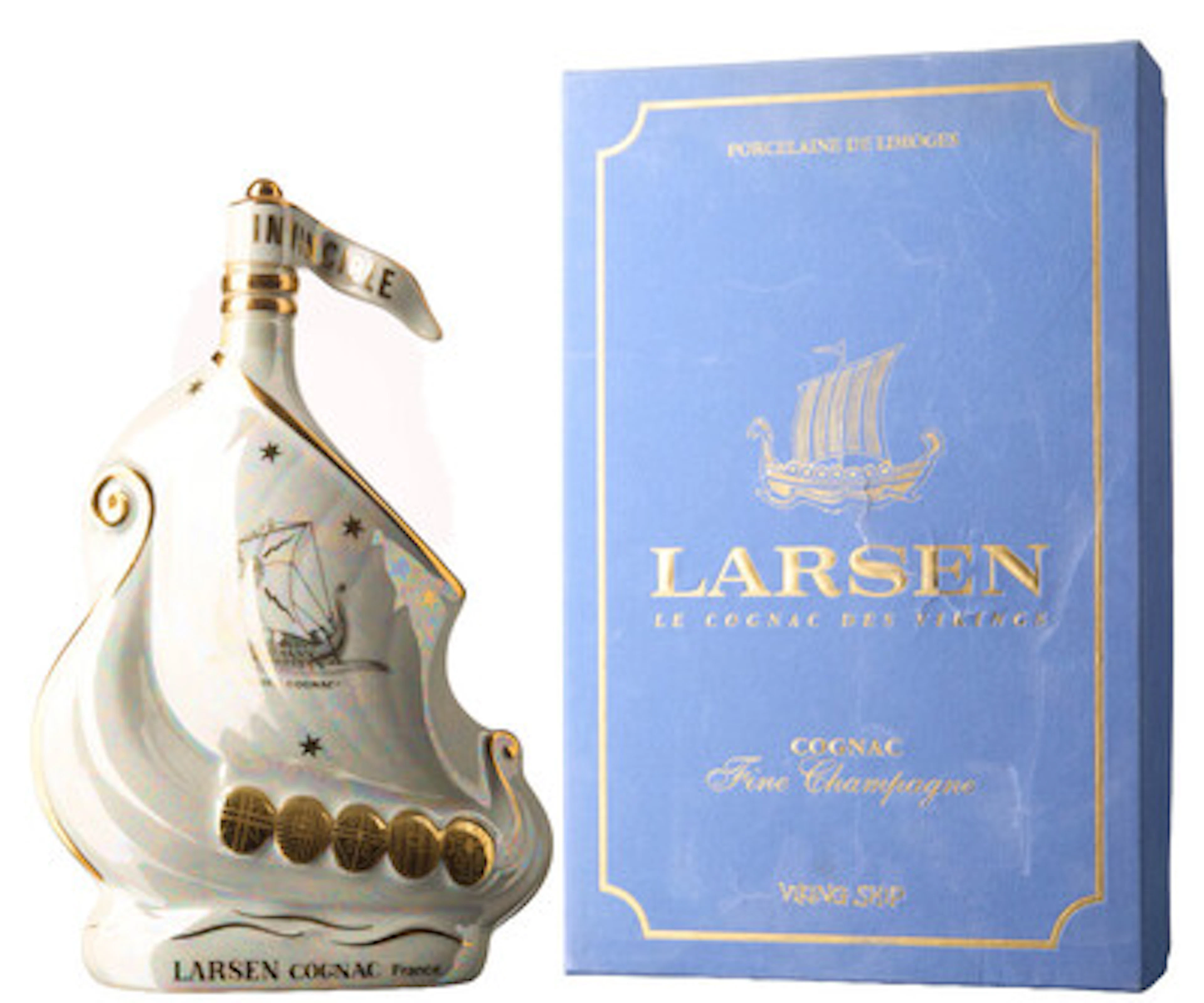 1 x Larsen Cognac Fine Champagne Viking Ship (OB)