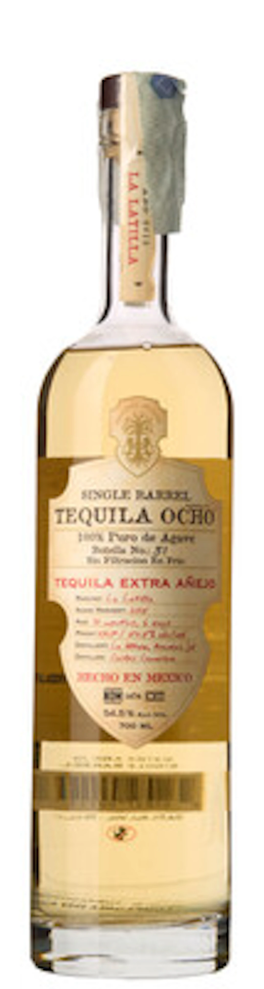 1 x Tequila Ocho Tequila Extra Anejo Single Barrel La Latilla 2015