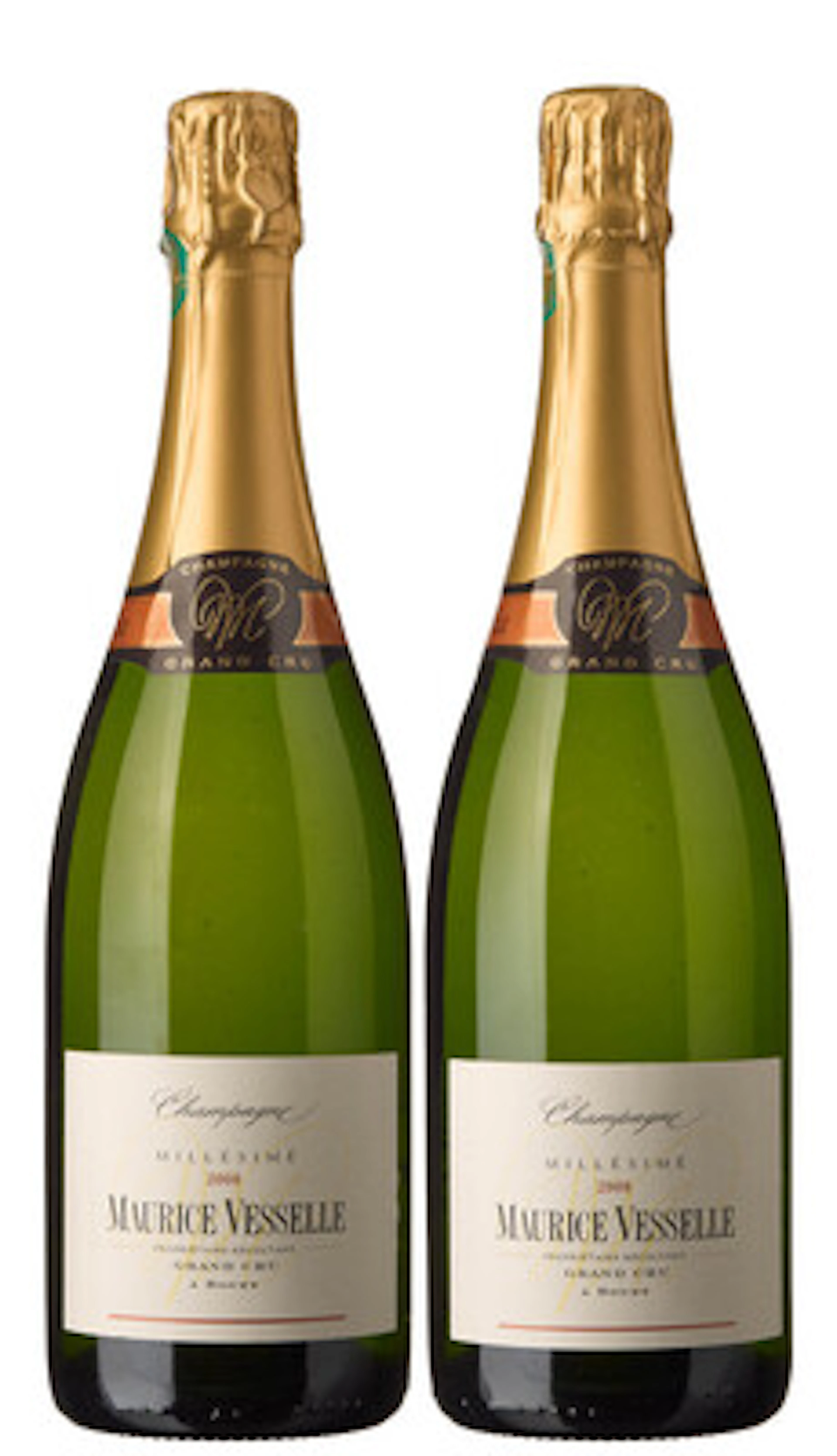 2 x Champagne Millesimé Extra Brut 2008, Maurice Vesselle