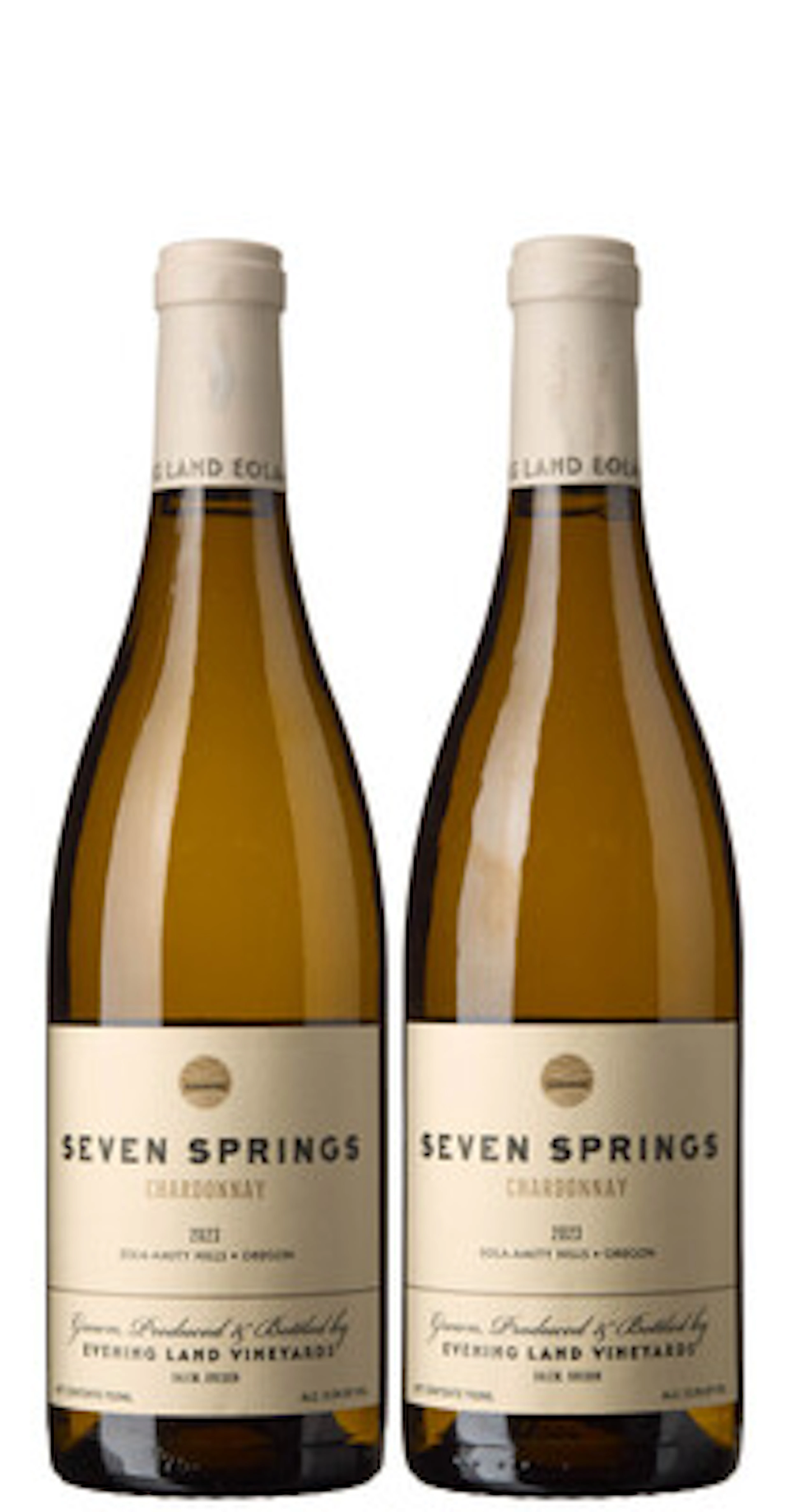 2 x Eola-Amity Hills Chardonnay Seven Springs 2023, Evening Land