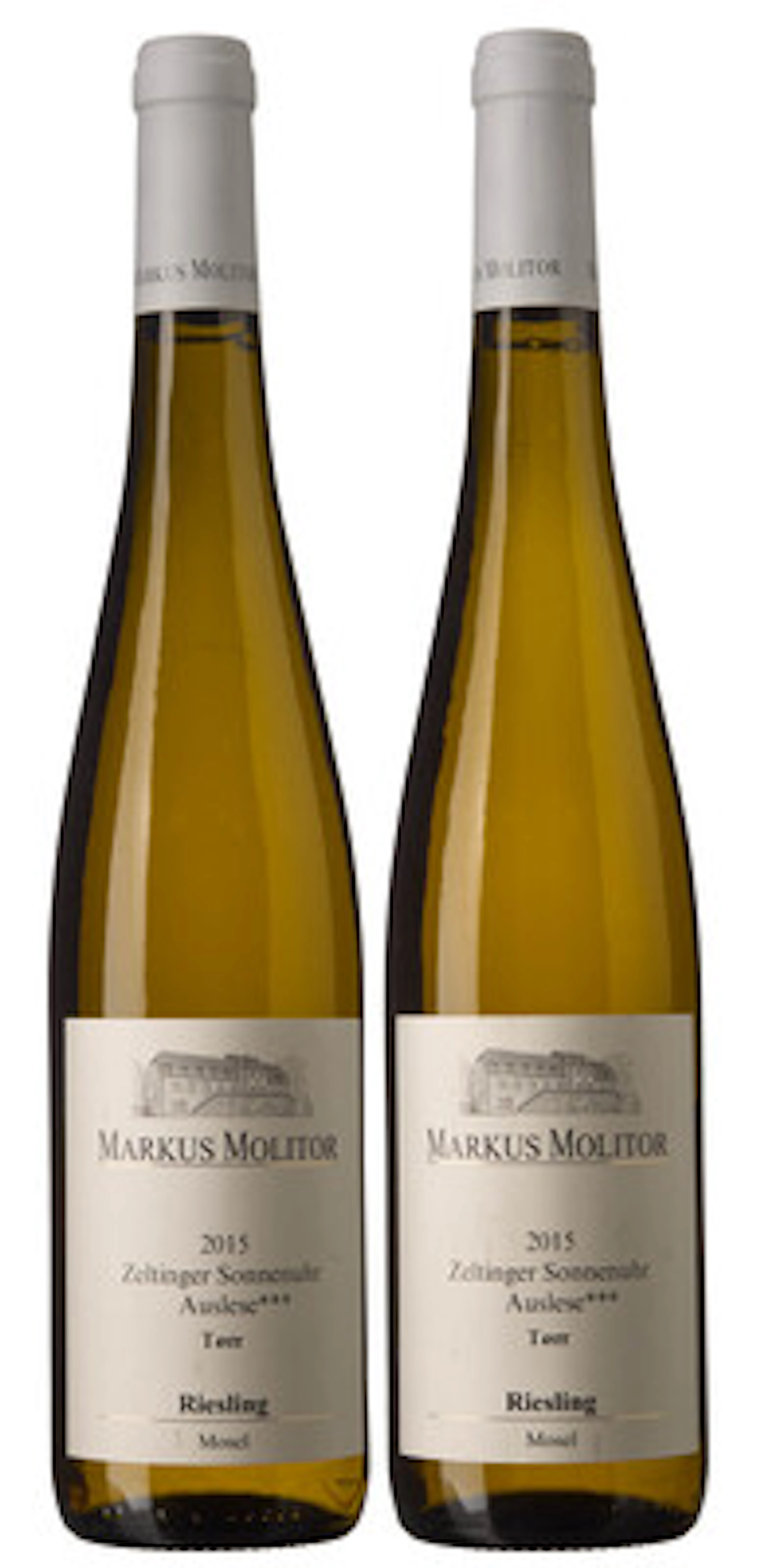 2 x Zeltinger Sonnenuhr Riesling Auslese*** Tørr 2015, Markus Molitor