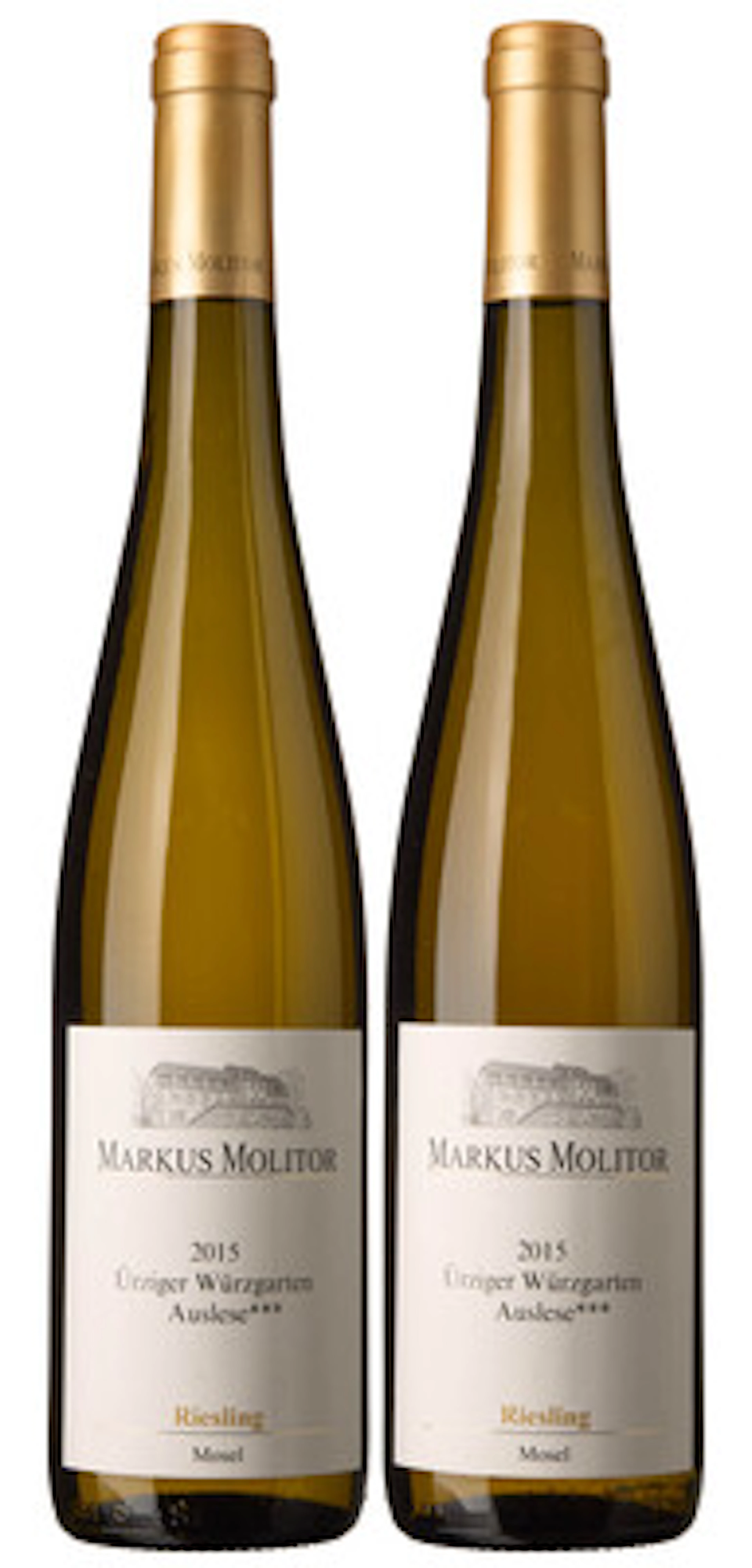 2 x Ürziger Würzgarten Riesling Auslese*** 2015, Markus Molitor