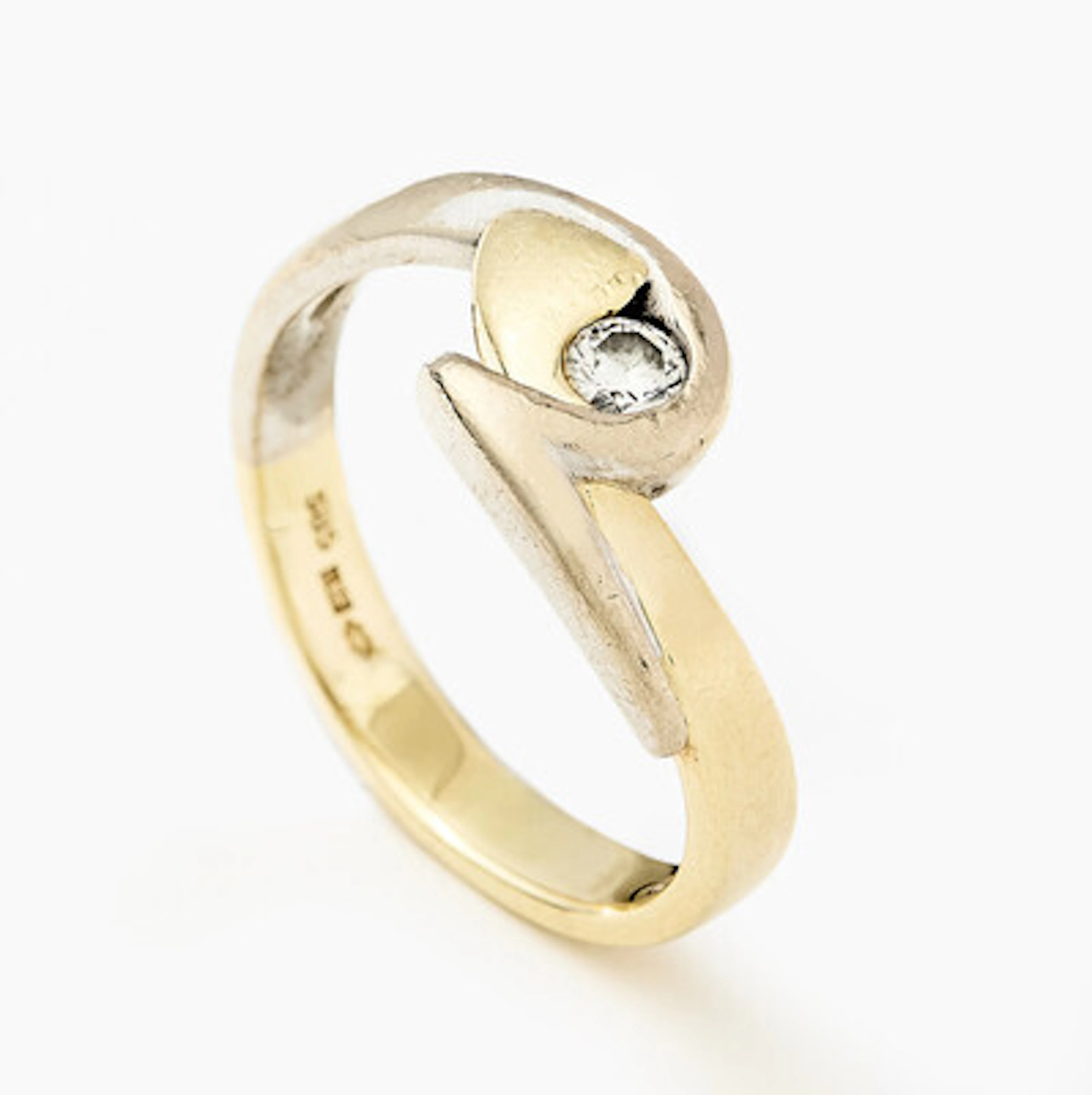 Ring med en diamant