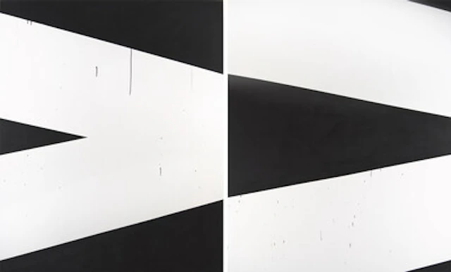 "Architectures of Herzog and de Meuron" 2016 Akryl, gesso og grafitt