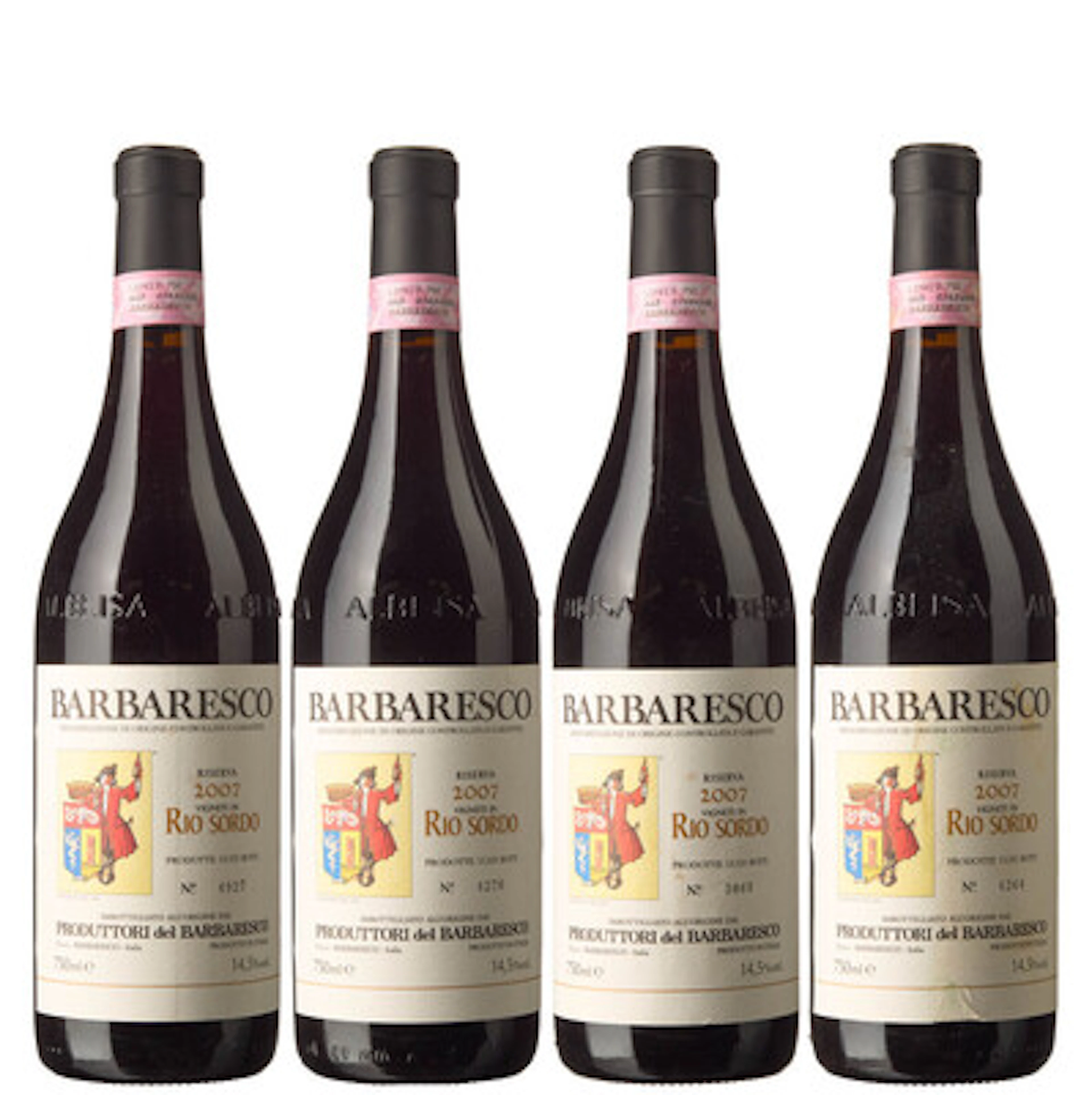 4 x Barbaresco Riserva Rio Sordo 2007, Produttori del Barbaresco