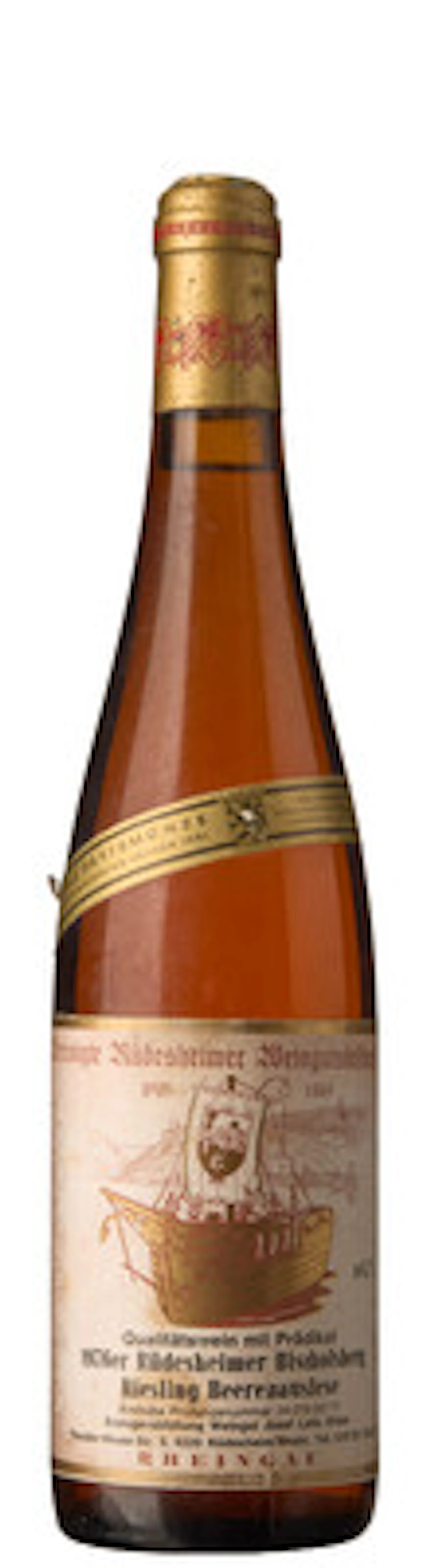 1 x Rüdesheimer Bischofsberg Riesling Beerenauslese 1976, Josef Leitz Erben