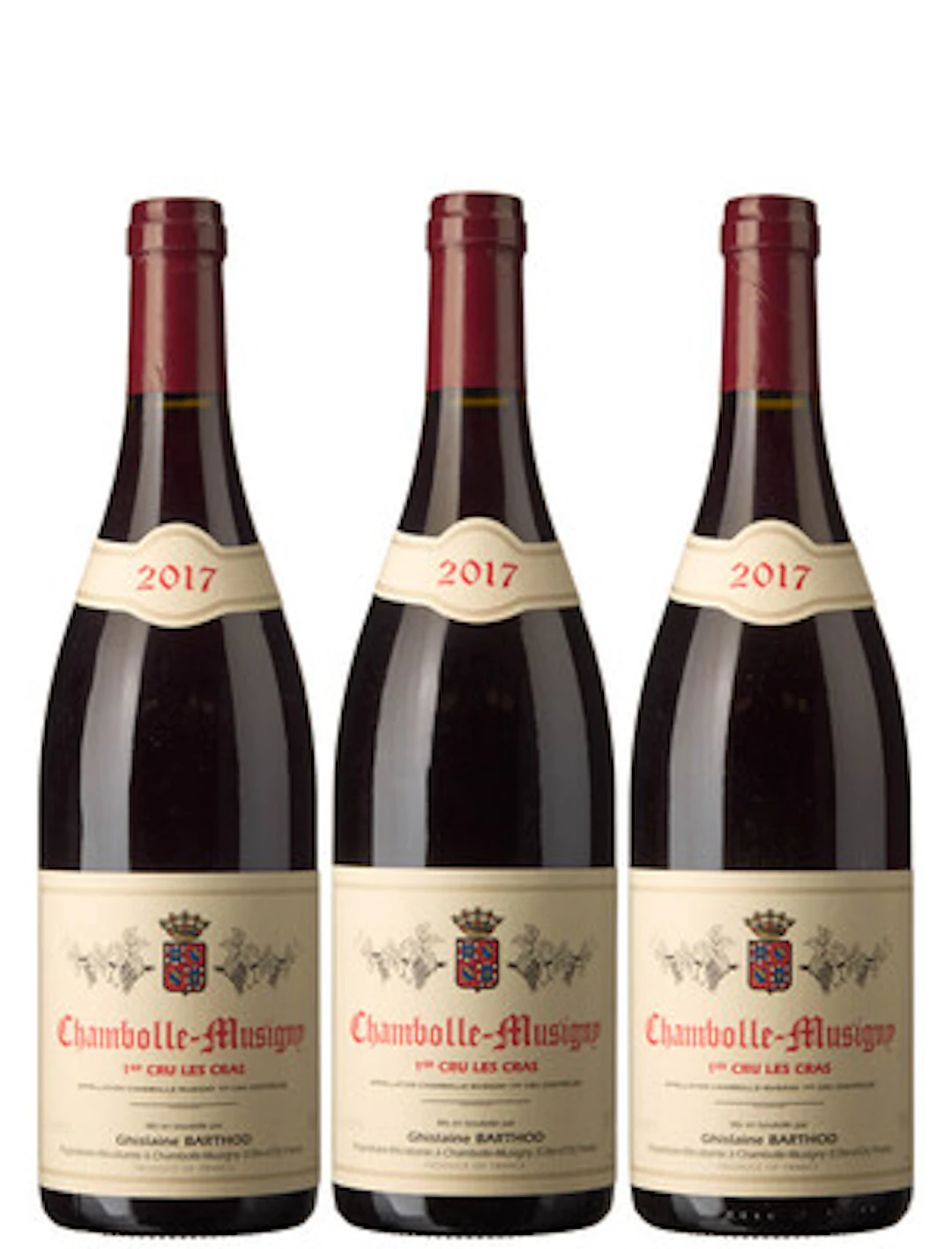 3 x Chambolle-Musigny 1er Cru Les Cras 2017, Ghislaine Barthod