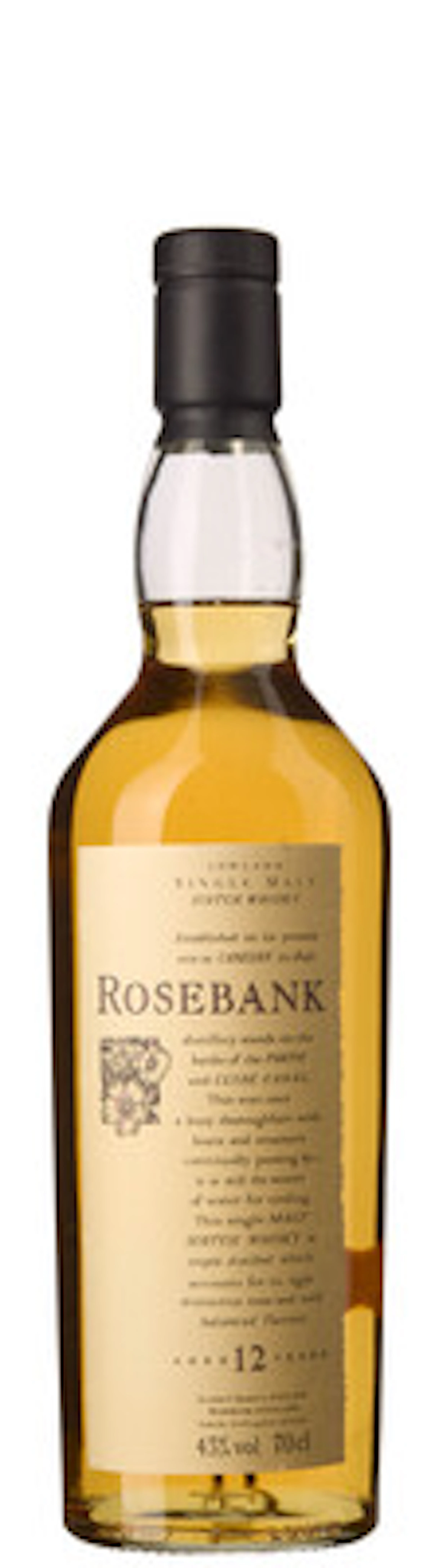 1 x Rosebank Lowland Single Malt Scotch Whisky Flora & Fauna Aged 12 Years