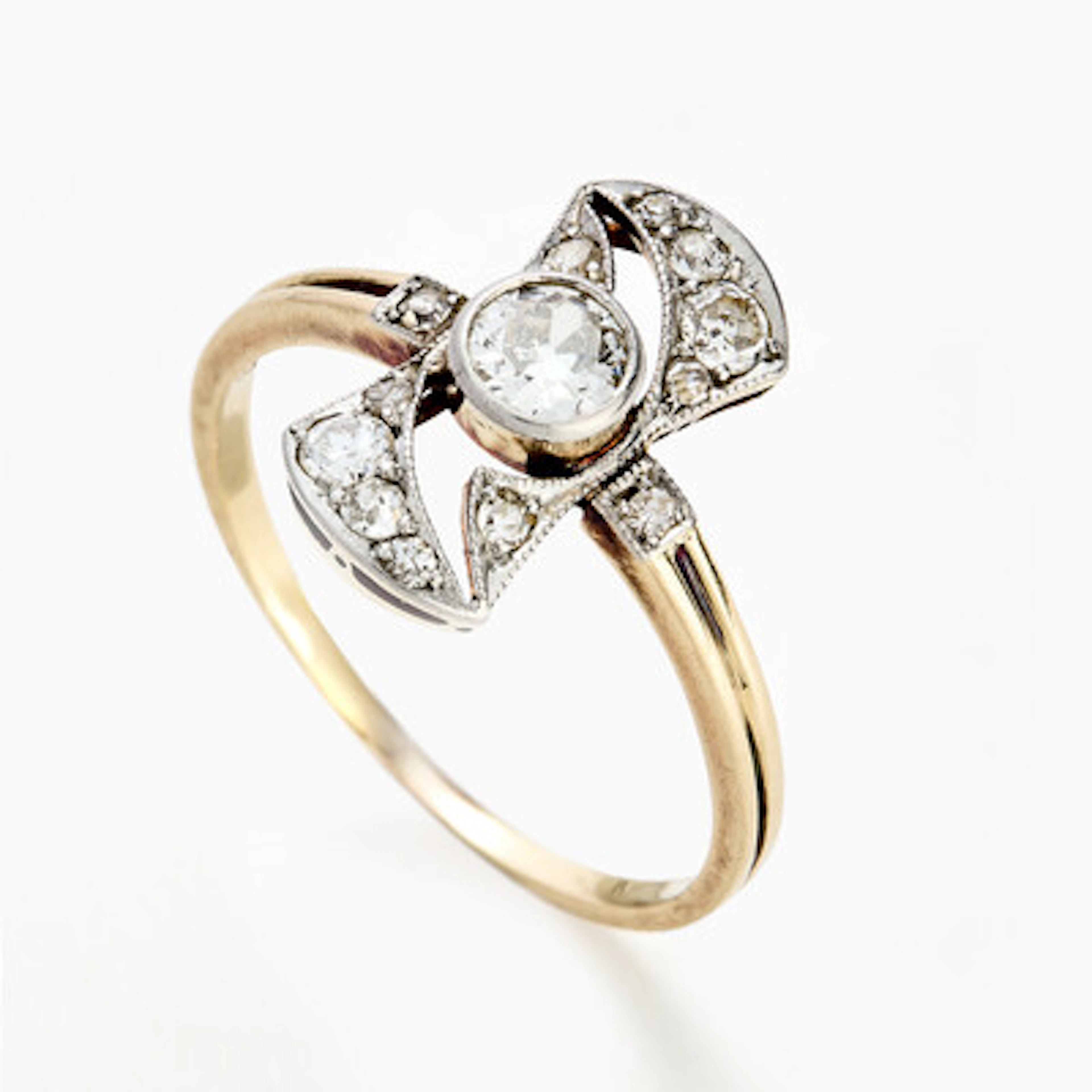 Ring med old-cut og 8/8 diamanter