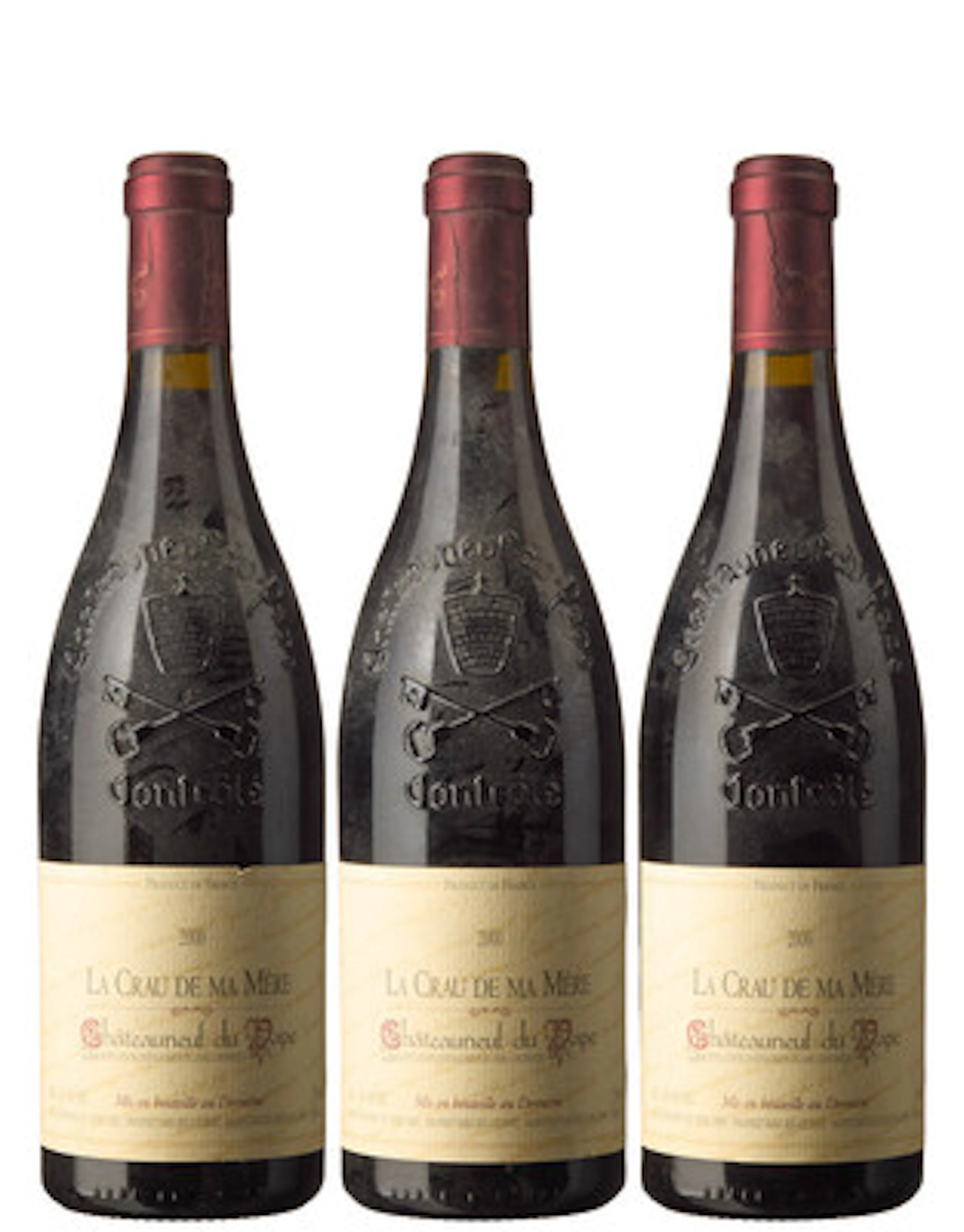 3 x Chateauneuf-du-Pape La Crau de ma Mere 2000, Domaine du Pere Pape