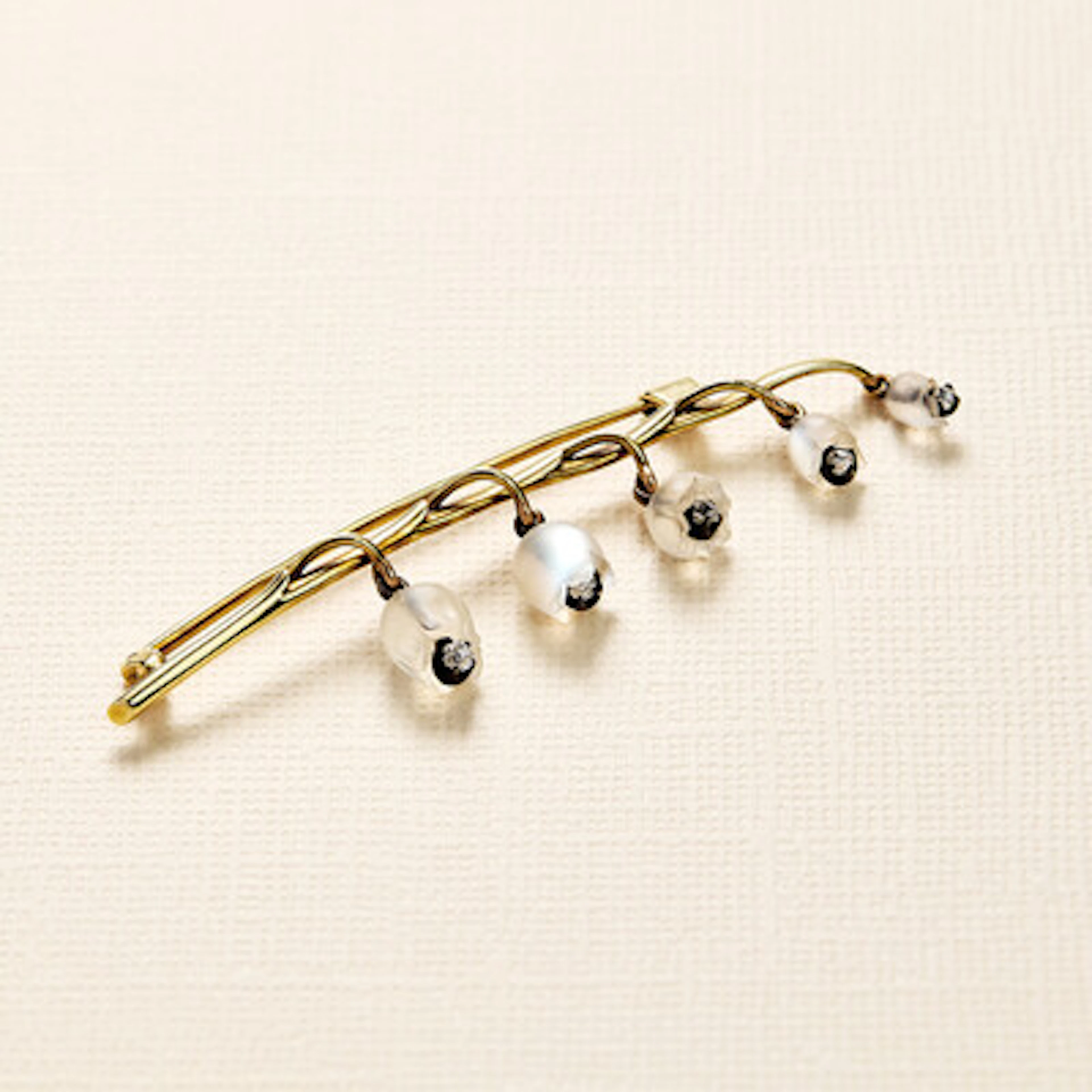 Brosje - Fabergé "Lily of the valley"