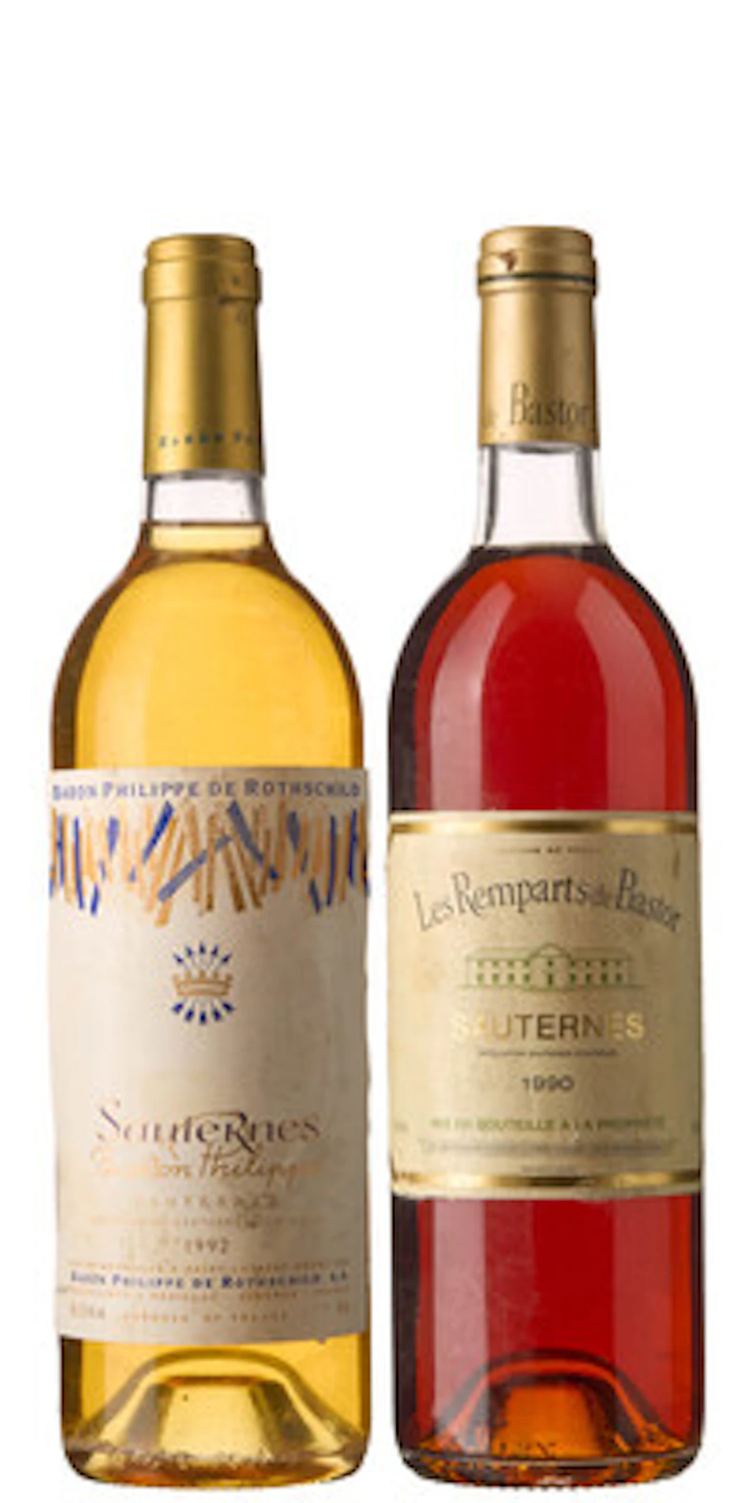 2 x Miks Sauternes (1 x Les Remparts de Bastor 1990, 1 x Baron Philippe