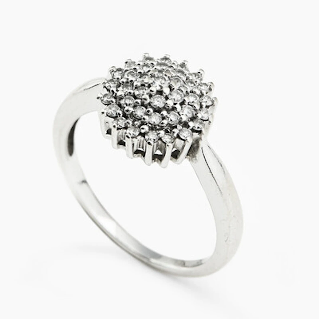 Rosett ring med diamanter