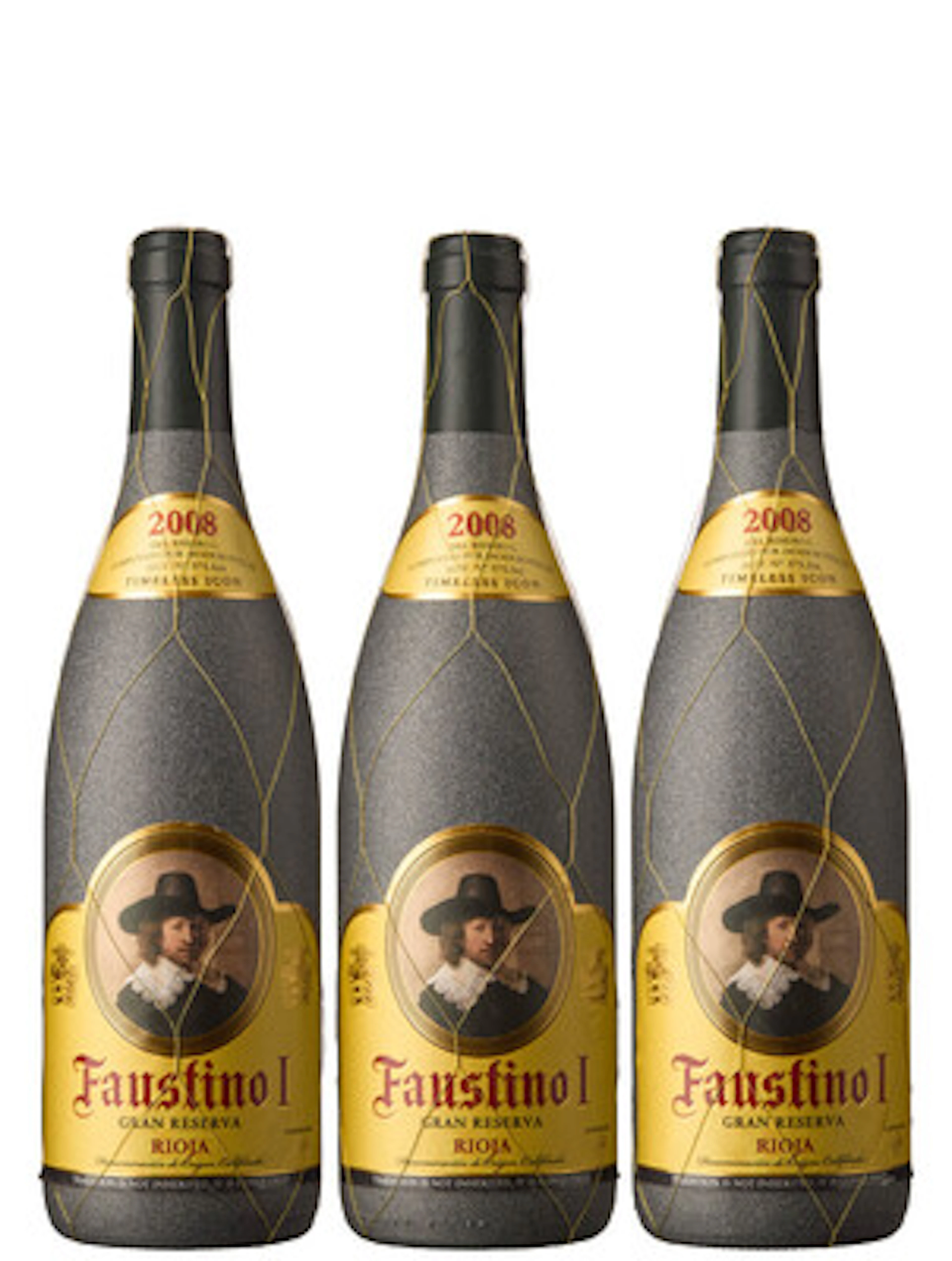 3 x Rioja Gran Reserva Faustino I 2008, Bodegas Faustino