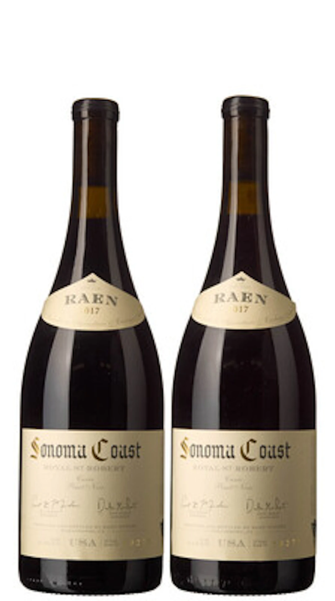 2 x Sonoma Coast Royal St. Robert Cuvee Pinot Noir 2017, Raen